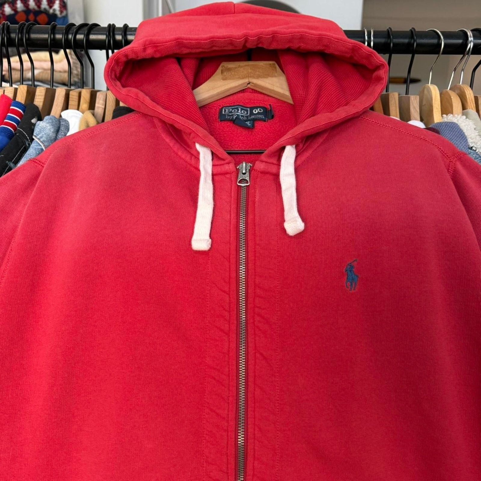 Polo Ralph Lauren Vintage 90s Polo Ralph Lauren Faded Hoodie Waffle Lining Size US M / EU 48-50 / 2 - 2 Thumbnail