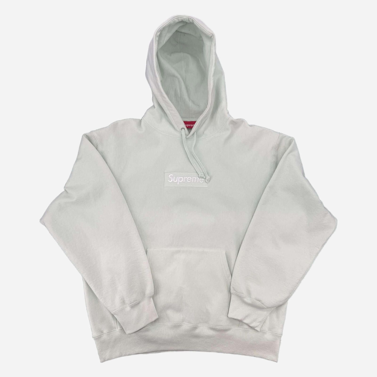 Supreme Supreme Box Logo Hooded Sweatshirt Light Green FW23 Size US L / EU 52-54 / 3 - 1 Thumbnail