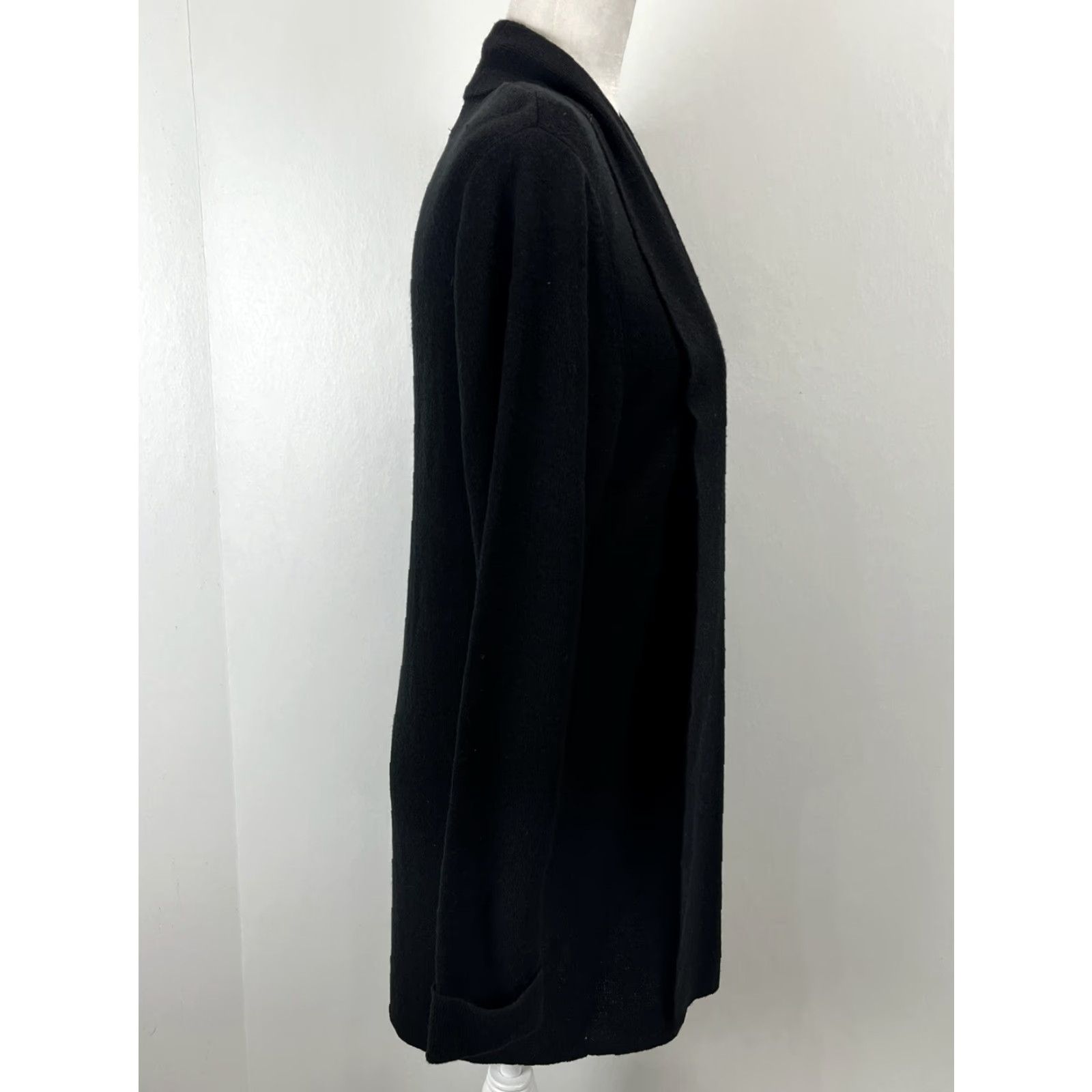 Vintage VINTAGE Chico's Cardigan Sweater XL Women Open Front Black 90s Minimalist Capsule Knit Cardigan Size XL / US 12-14 / IT 48-50 - 4 Thumbnail