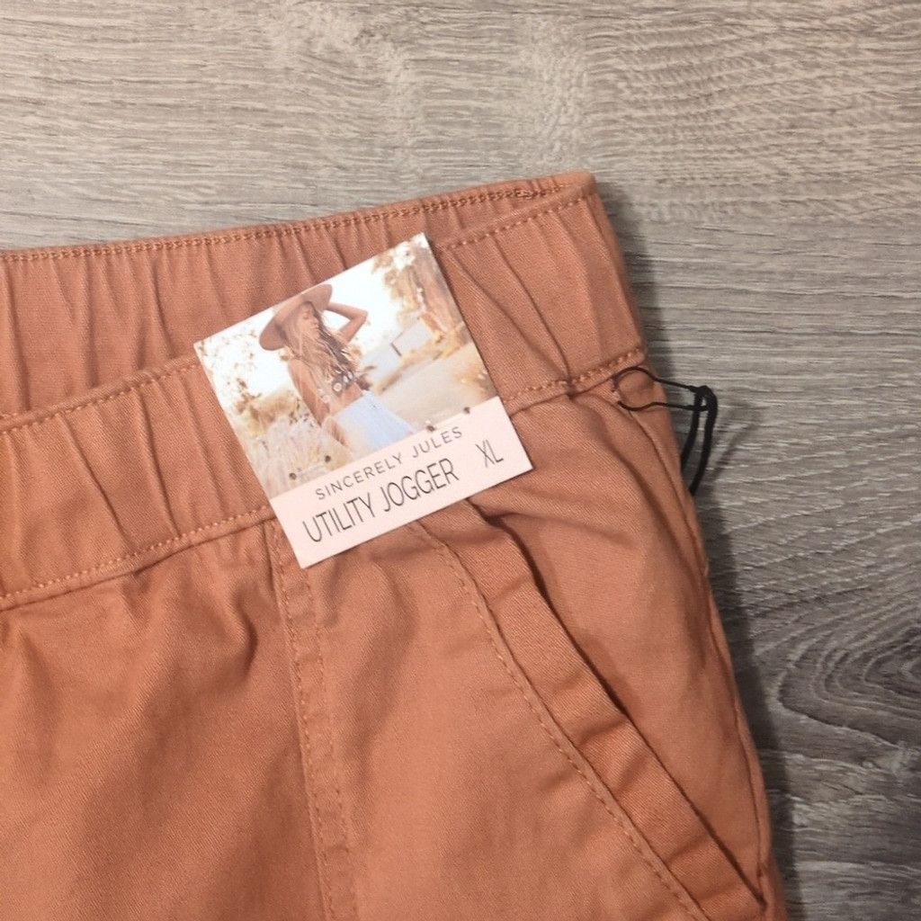 Other Sincerely Jules tan utility joggers size XL Size 35" - 3 Thumbnail