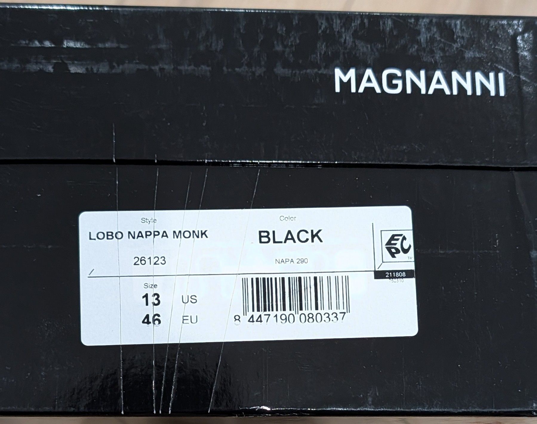 Magnanni MAGNANNI Leather Double Monk Strap Shoes Black/White 13 Size US 13 / EU 46 - 8 Thumbnail