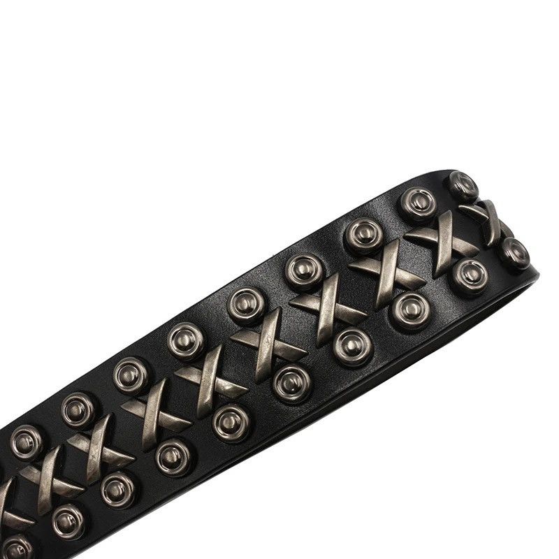 Japanese Brand × Vintage Gothic Punk Rock Style Leather Cowskin Belt Size ONE SIZE - 3 Thumbnail