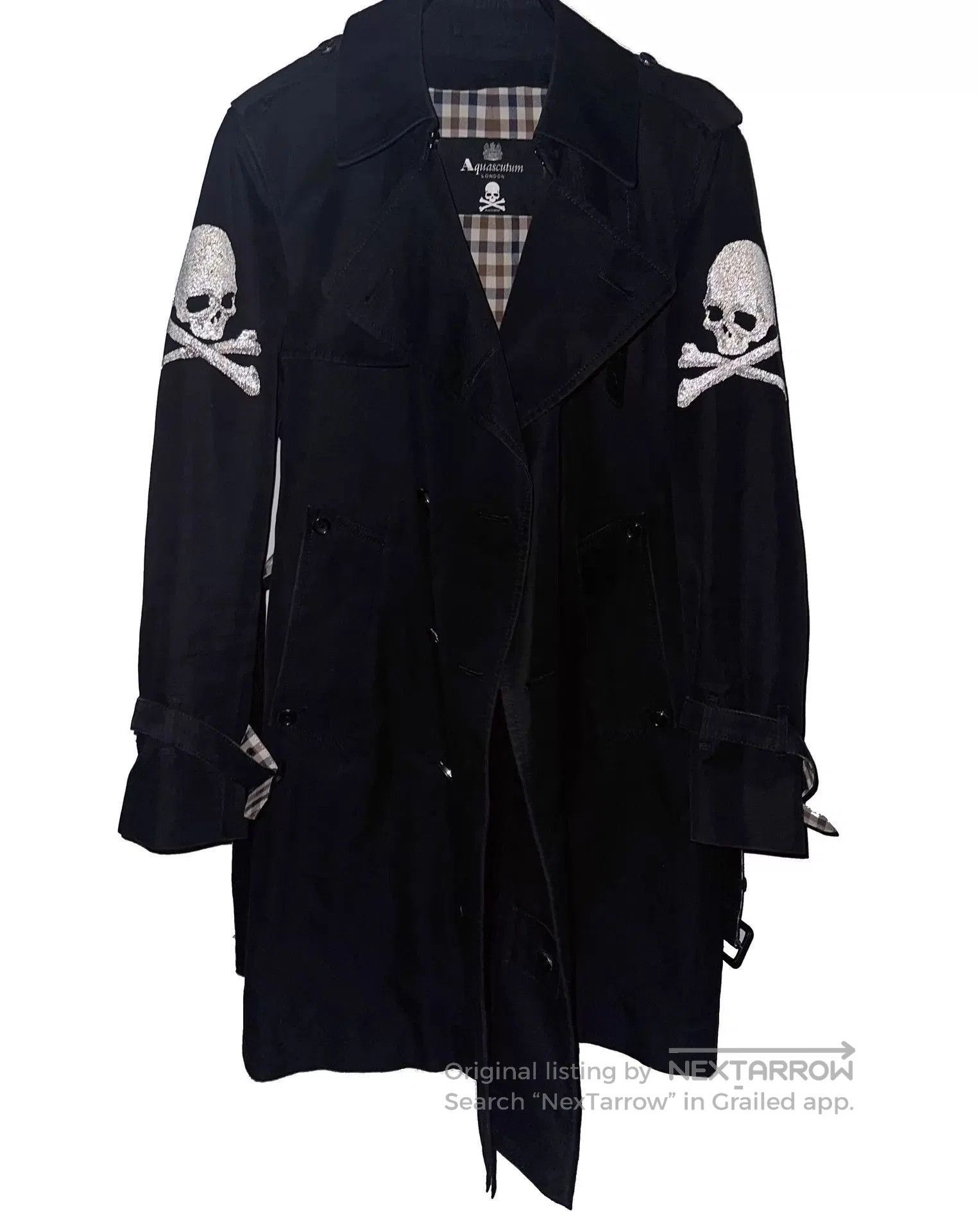 Mastermind Japan Black Long Coat with Skull Crossbones Embroidery Size S. Size US S / EU 44-46 / 1 - 3 Thumbnail