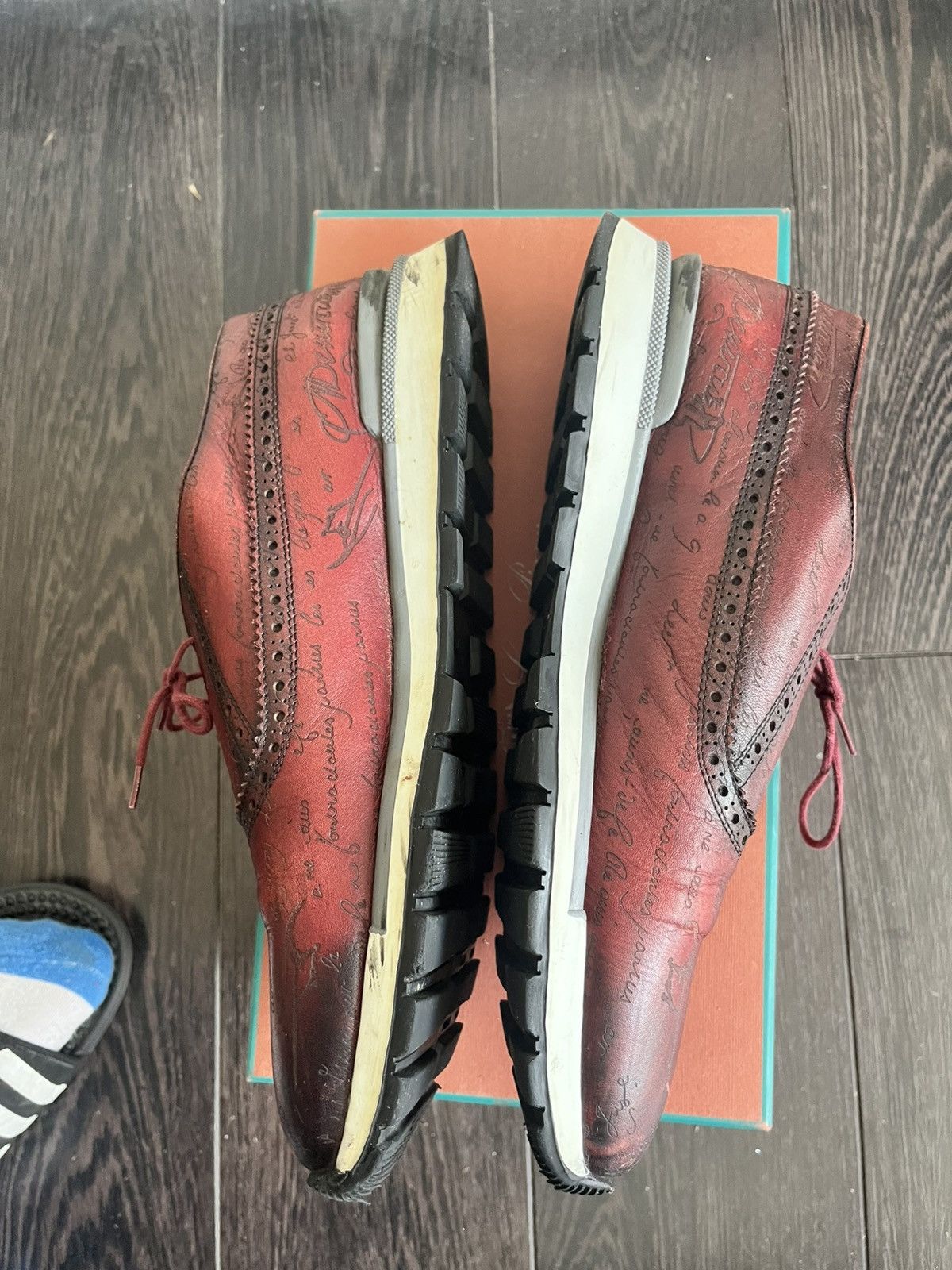 Berluti Berluti brown/maroon leather trainers uk 9 eu 43 Size US 10 / EU 43 - 3 Thumbnail