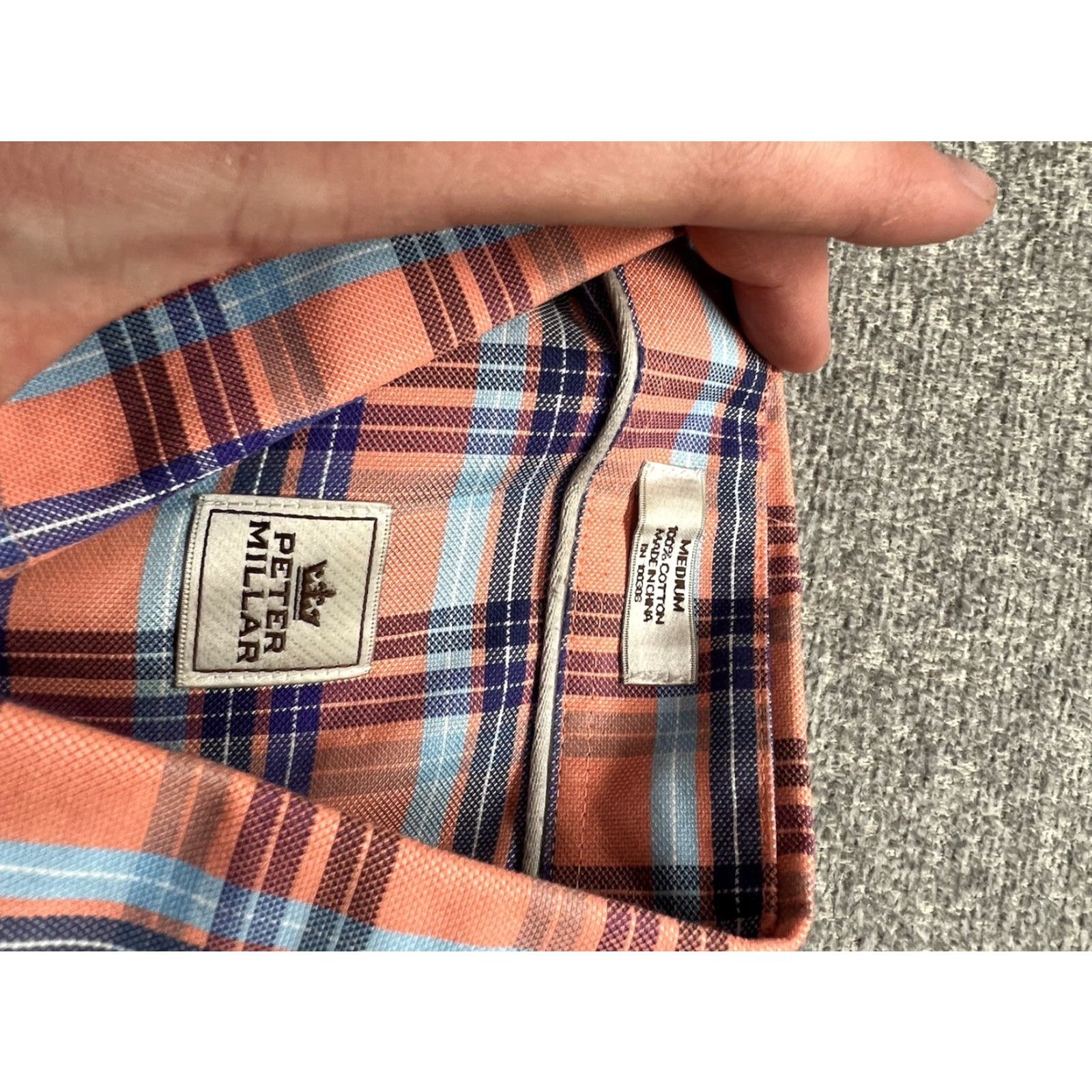 Peter Millar Peter Millar Shirt Mens Medium Button-Down Plaid Long Sleeve Cotton Size US M / EU 48-50 / 2 - 7 Thumbnail