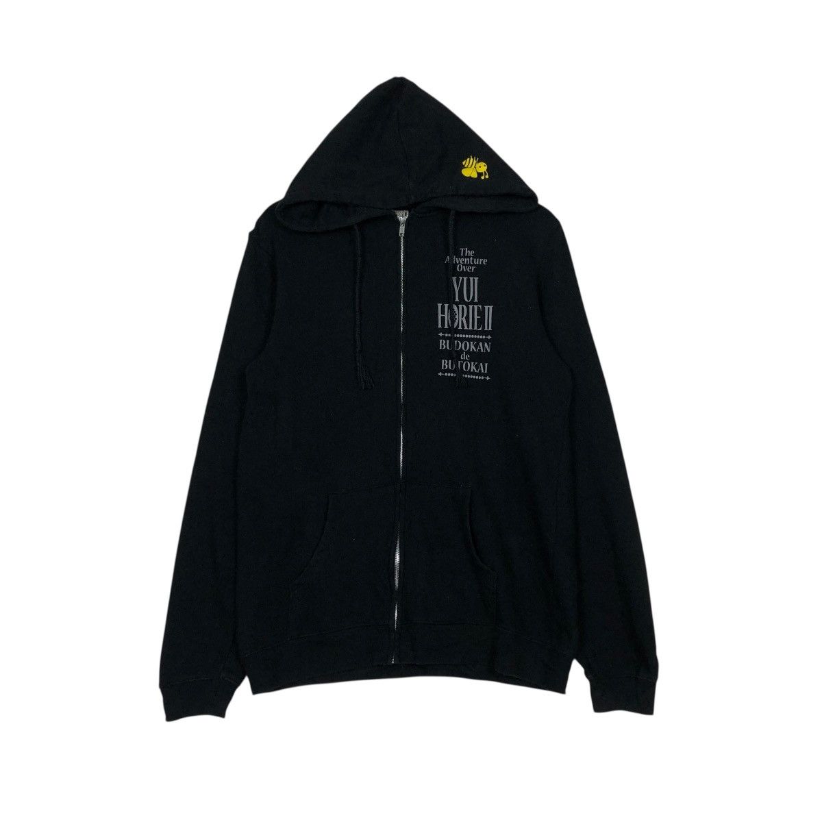 Cartoon Network 🔥RICH BLACK VINTAGE ZIPPER HOODIE YUI HORIE II BUDOKAN Size US S / EU 44-46 / 1 - 3 Thumbnail