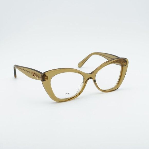 Loewe Loewe LW50067I 096 Eyeglasses Glossy Green 52mm Cat Eye Size ONE SIZE - 4 Thumbnail