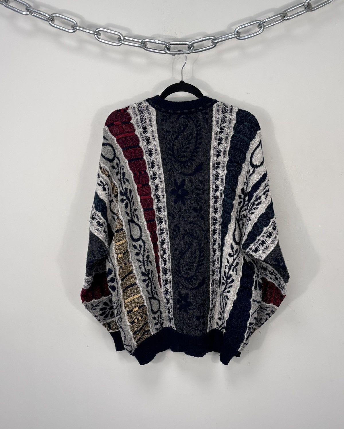 Carlo Colucci Carlo Colucci Vintage 3D Textured Knit Wool Blend Sweater Size US XL / EU 56 / 4 - 10 Thumbnail