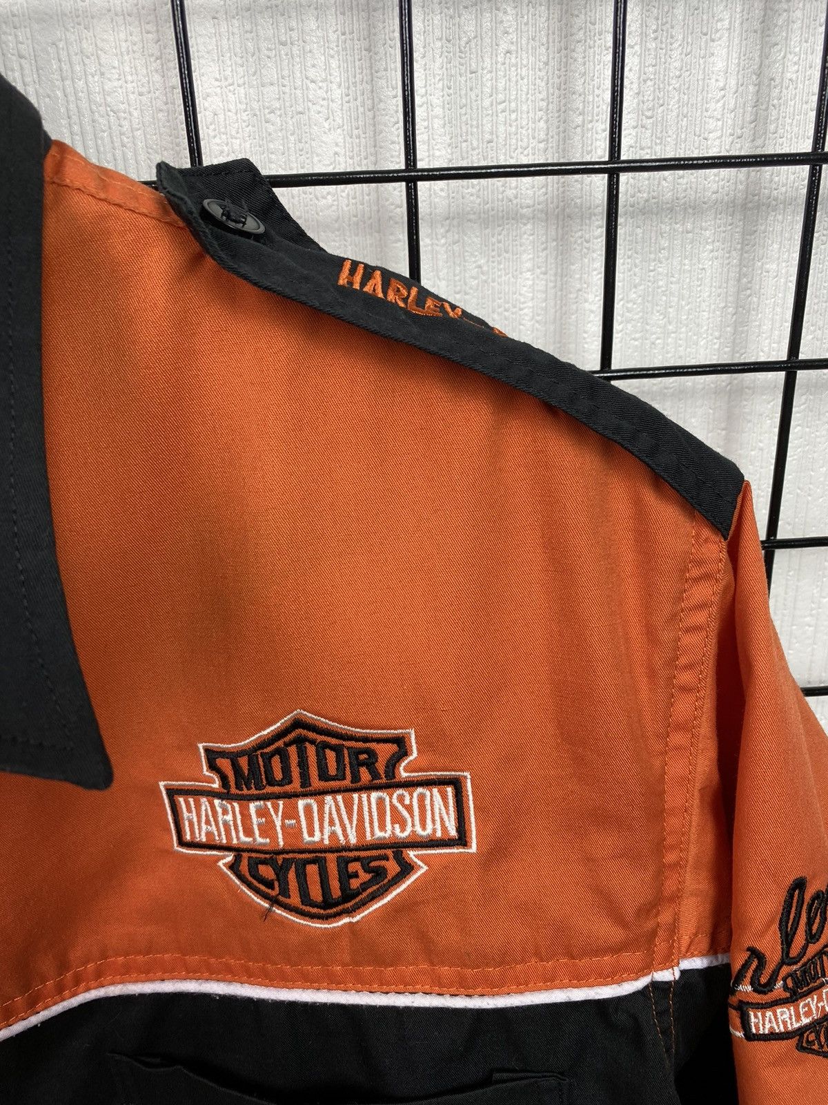 Vintage Vintage Harley Davidson Big Logo Short Sleeve Button Shirt L Size US L / EU 52-54 / 3 - 11 Thumbnail