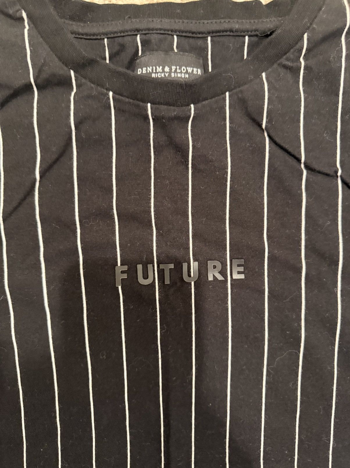 Denim & Flower Denim & Flower “FUTURE” Pinstripe Tee Size US L / EU 52-54 / 3 - 2 Thumbnail
