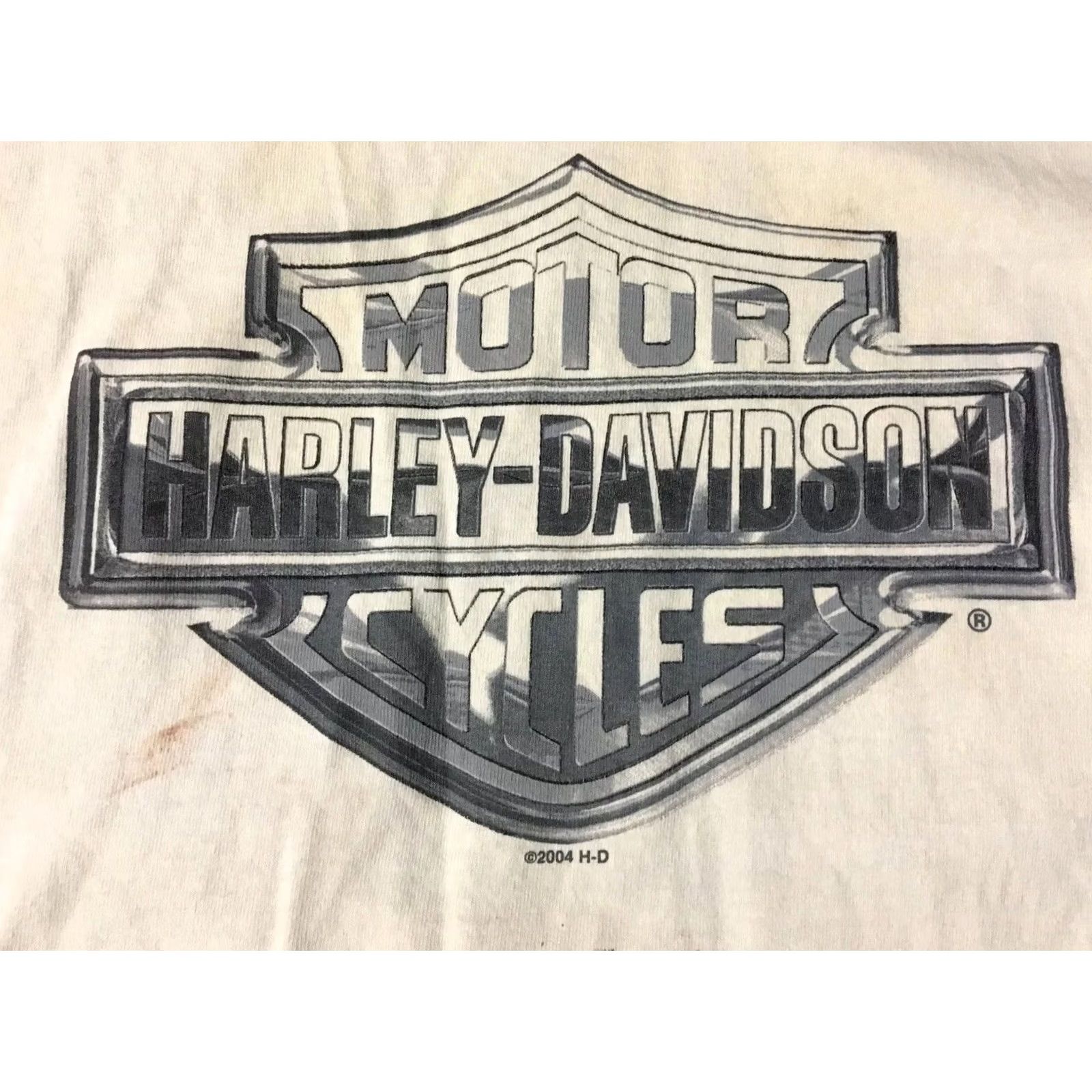 Harley Davidson VINTAGE Harley-Davidson Tank Top Shirt Large White 90s Grunge USA Mens Shirt Tan? Size US L / EU 52-54 / 3 - 3 Thumbnail