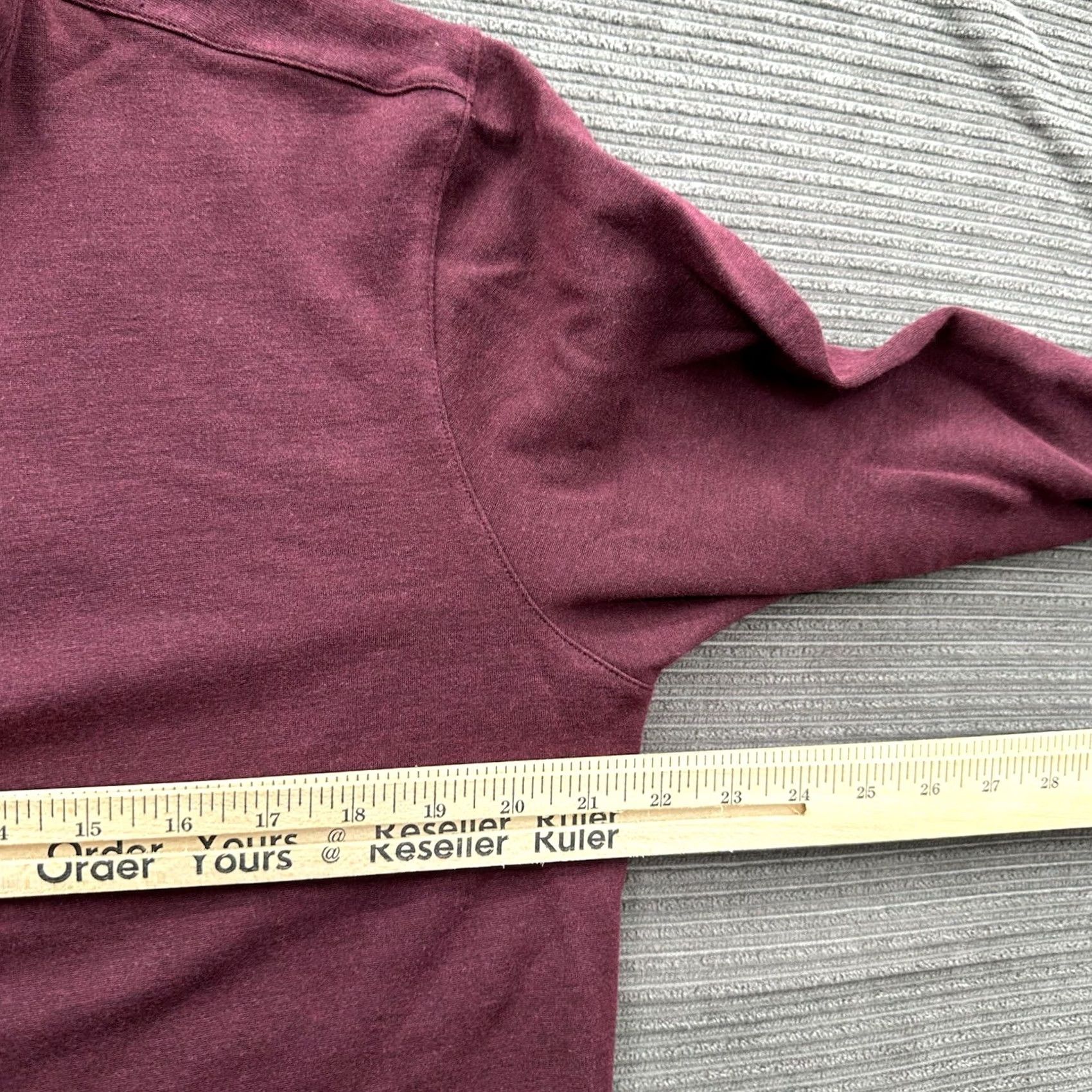 Mizzen+Main Mizzen + Main 1/4 Zip Sweater Men XL Burgundy Red Rayon Long Sleeve Solid Logo Zipper Casual Travel Golf Hiking Walking Size US XL / EU 56 / 4 - 4 Thumbnail