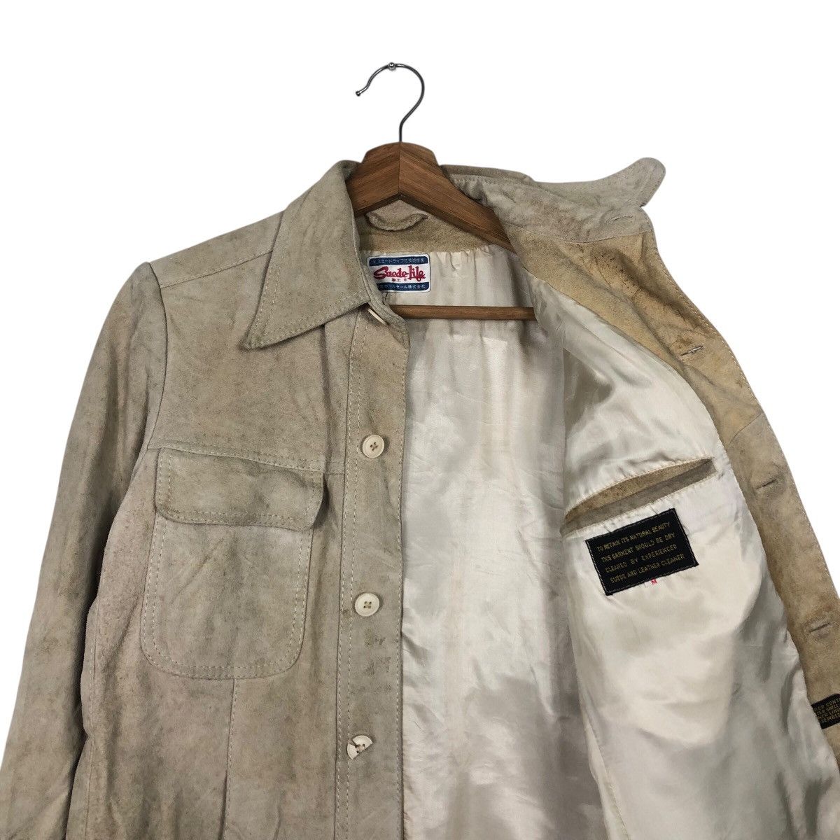 Japanese Brand 📌Vintage Chore Button Leather Jacket Suede Issey Miyake Size US M / EU 48-50 / 2 - 13 Thumbnail