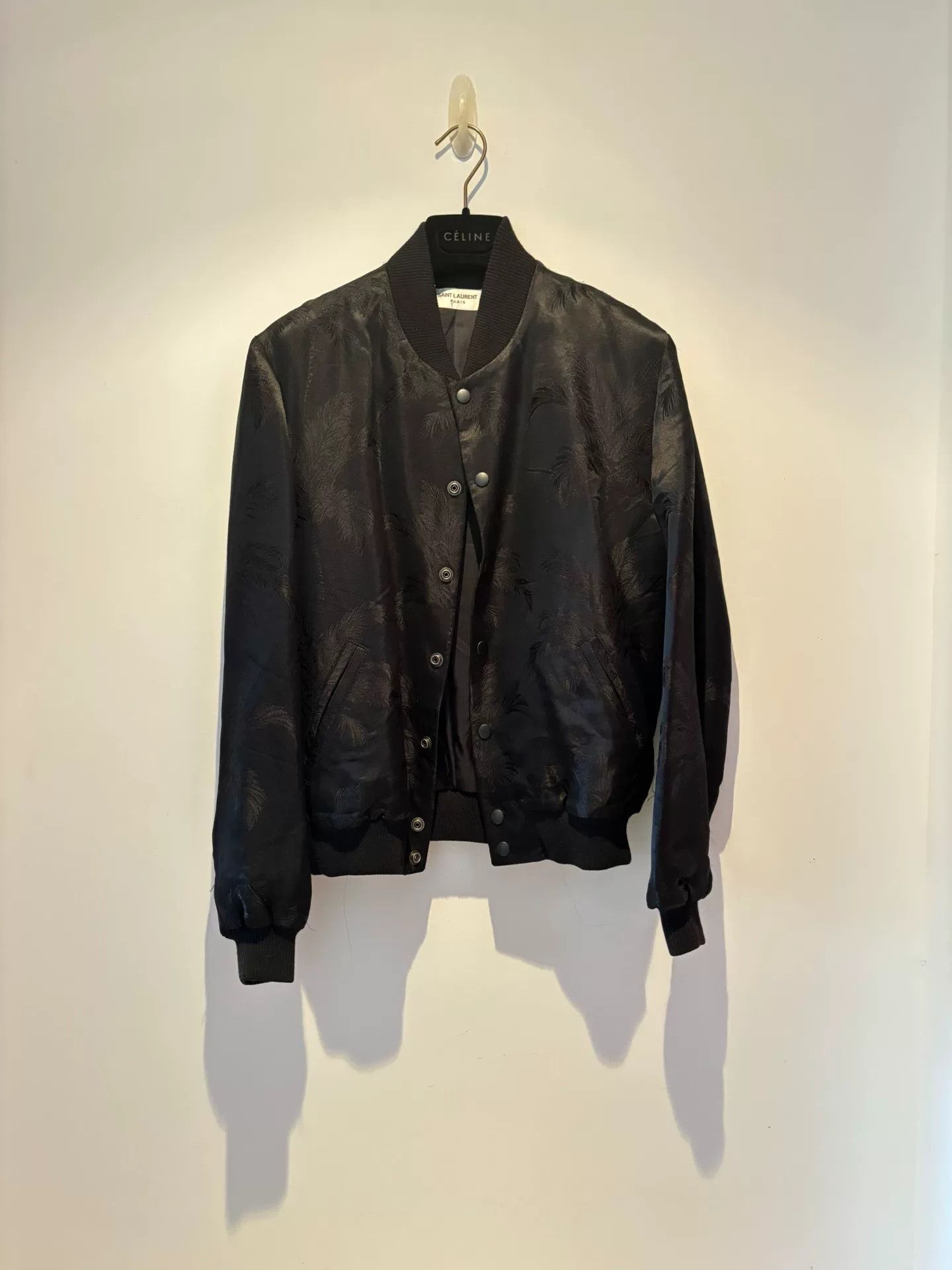Saint Laurent Paris Saint Laurent Silk Jacquard Bomber Jacket Size S / US 4 / IT 40 - 1 Thumbnail