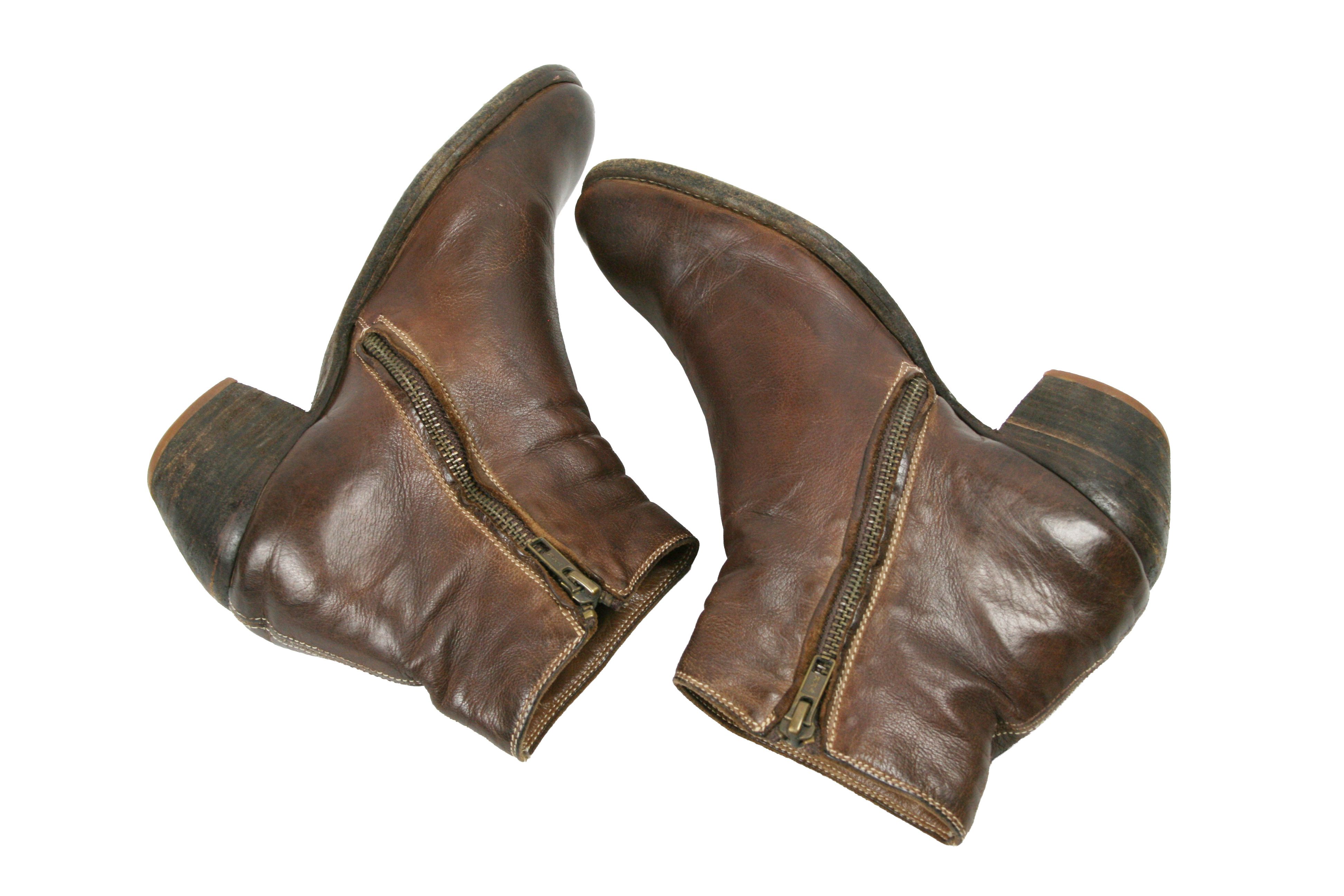 Officine Creative 00S Grunge Avant Garde Leather Heeled Ankle Boots Vintage Size US 7 / IT 37 - 8 Thumbnail