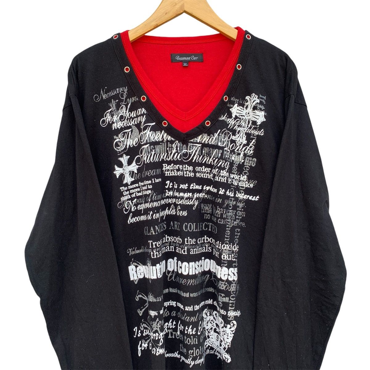 If Six Was Nine × Japanese Brand × Le Grande Bleu (L.G.B.) Beaumont carr poem longsleeave Size US XL / EU 56 / 4 - 3 Thumbnail