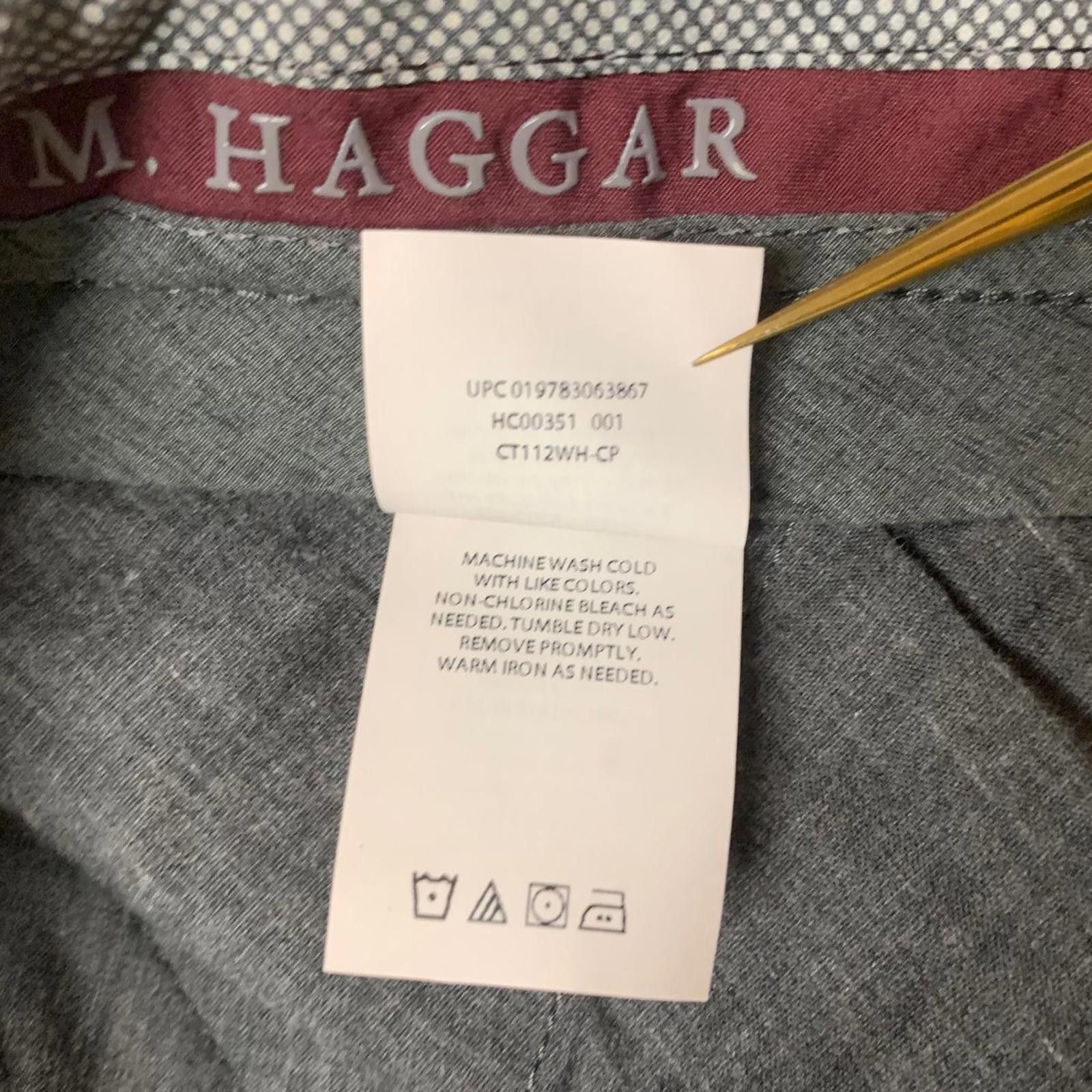 Other JM Haggar Men's Sz 38 Black Wide Leg Pants Size 46R - 10 Thumbnail