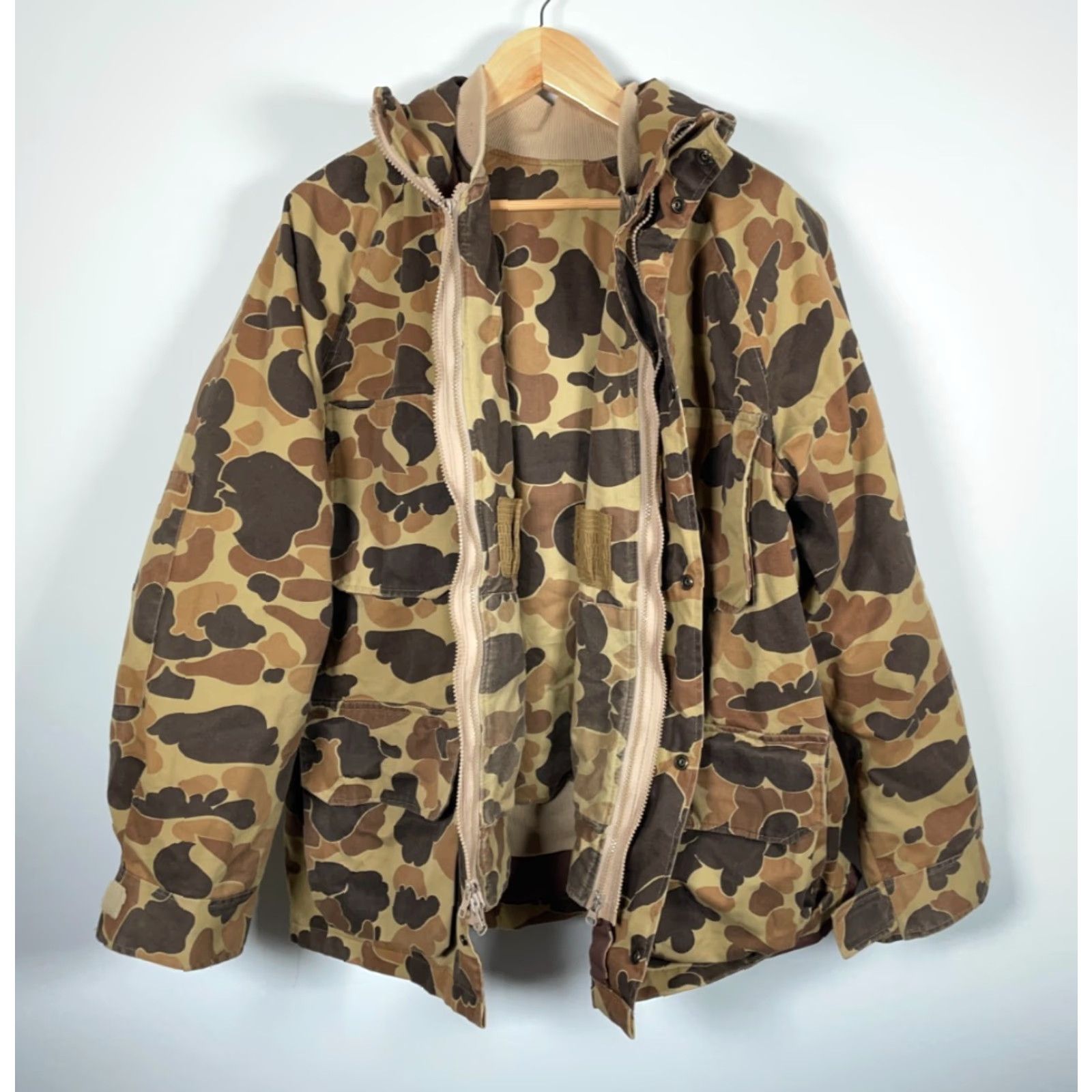 Vintage VINTAGE Fieldline Jacket Camouflage Parka + Liner Men XL Brown Thinsulate Reversible Lining Pockets Hooded Zip Coat Size US XL / EU 56 / 4 - 2 Thumbnail
