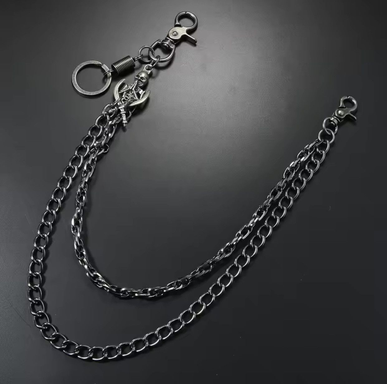 Jewelry skull pendant multi-layer pants chain Size ONE SIZE - 2 Thumbnail