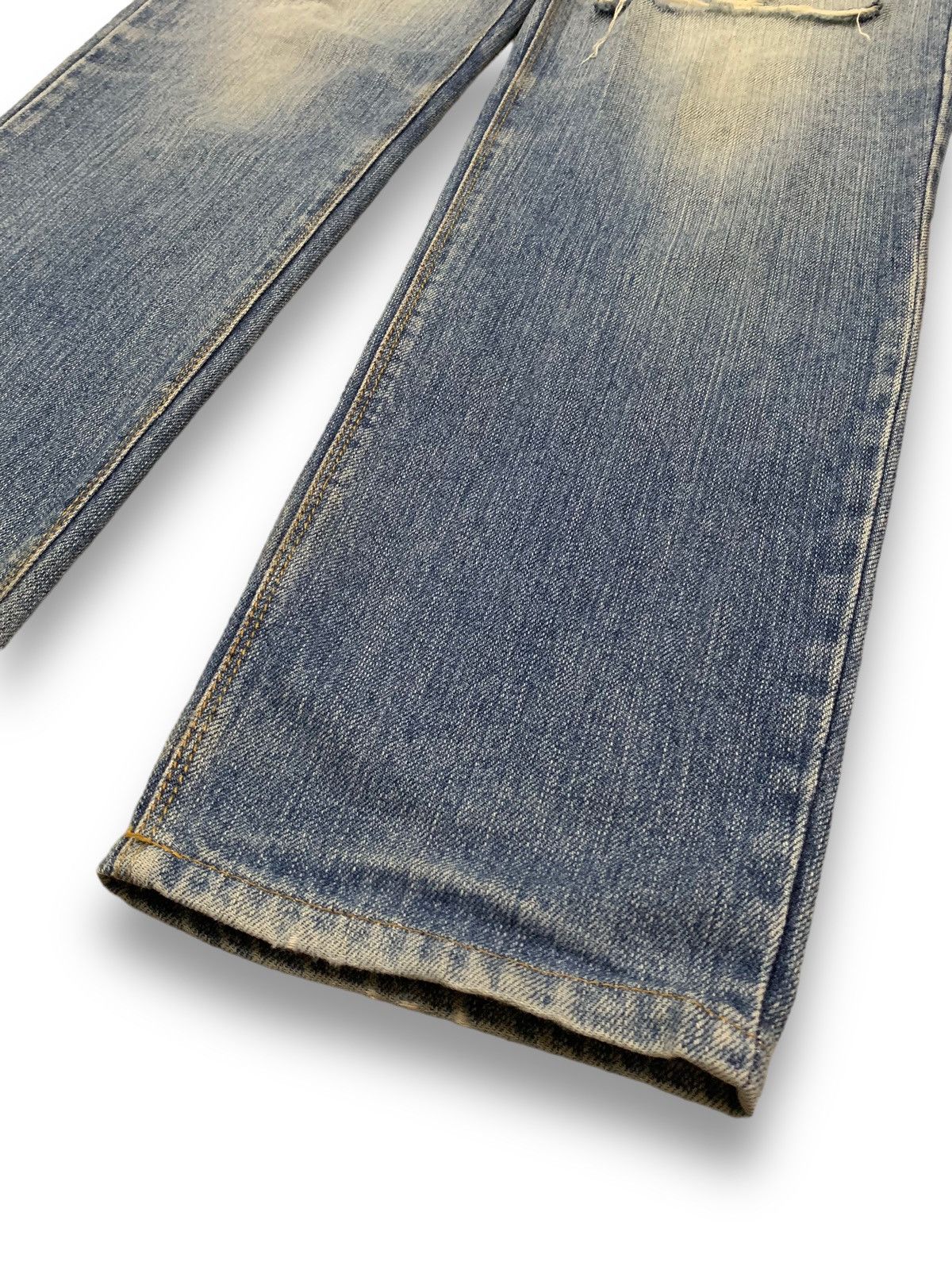 Morgan Homme Vintage Morgan Homme Selvedge Blue Washed Distressed Jeans Size US 30 / EU 46 - 10 Thumbnail