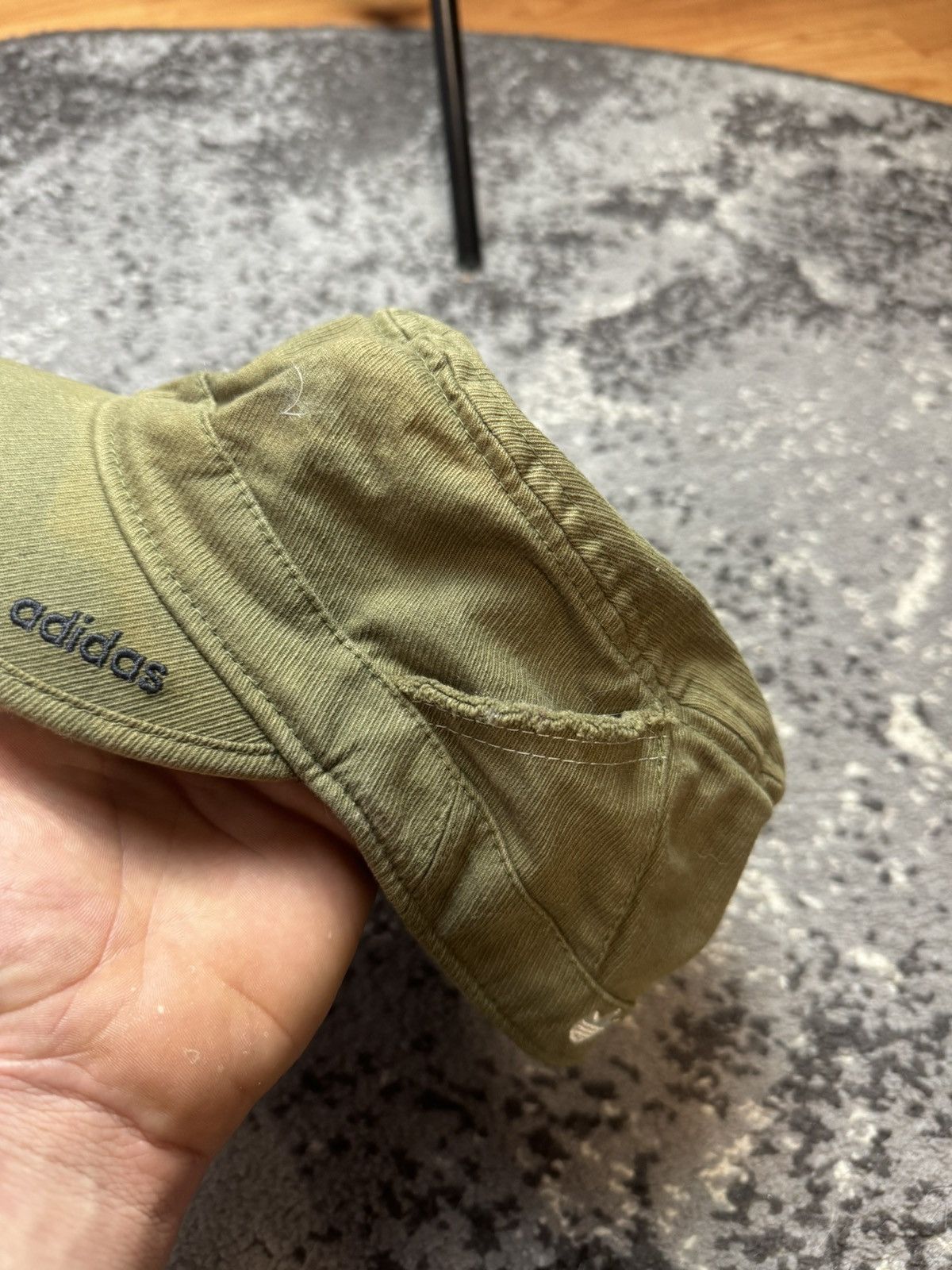 Adidas × Vintage Vintage Y2K Adidas Faded Avantgarde Embroidered Logo Cap Size ONE SIZE - 4 Thumbnail