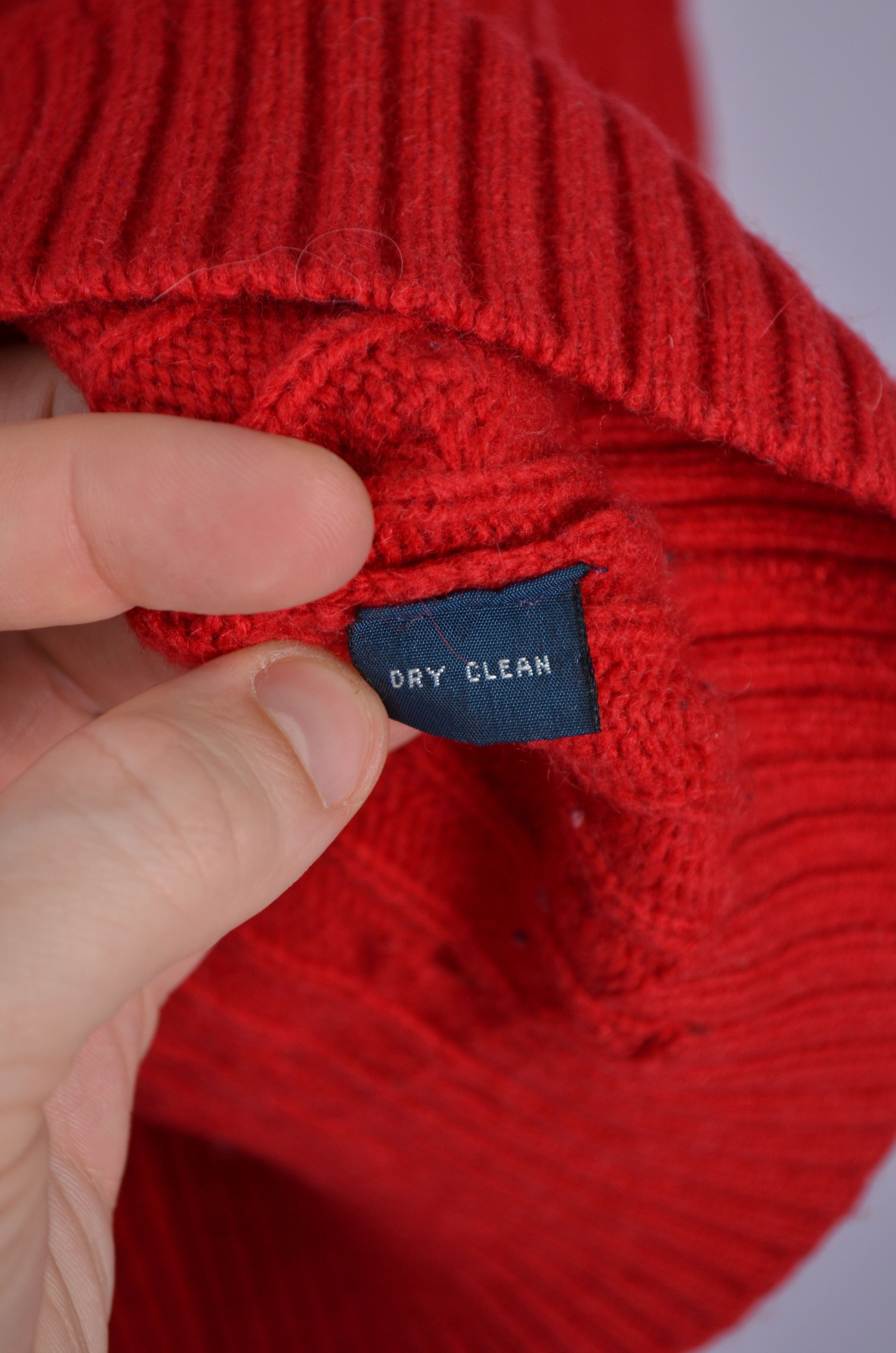 Designer × Polo Ralph Lauren Polo Ralph Lauren Cable Knit Red Wool/Angora Sweater Jumper Size US XL / EU 56 / 4 - 6 Thumbnail