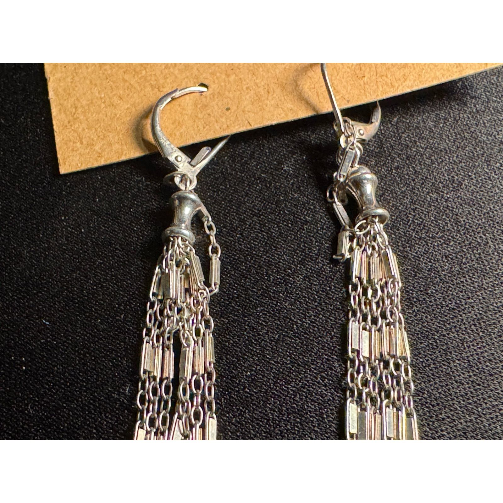 Other 925 Silver Leaveback Fringe Earrings Size ONE SIZE - 5 Thumbnail
