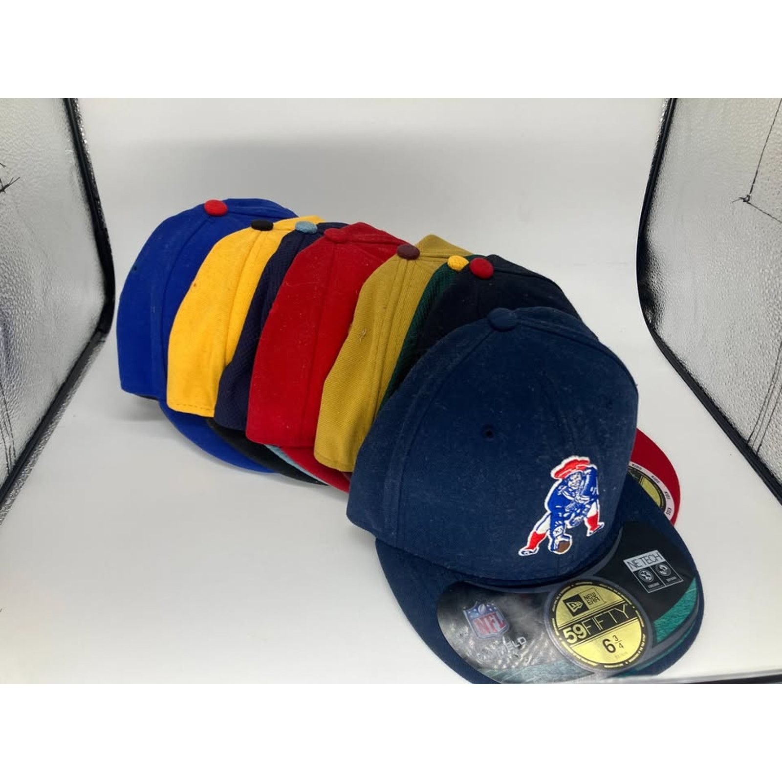 New Era lot of 9 kids fitted footbal and baseball hats 59 fifty Size ONE SIZE - 1 Thumbnail