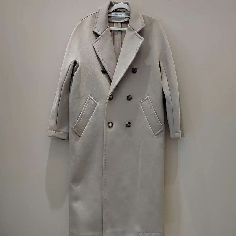 Max Mara MaxMara Light Gray Women's Trench Coat 0089 Size L / US 10 / IT 46 - 1 Thumbnail
