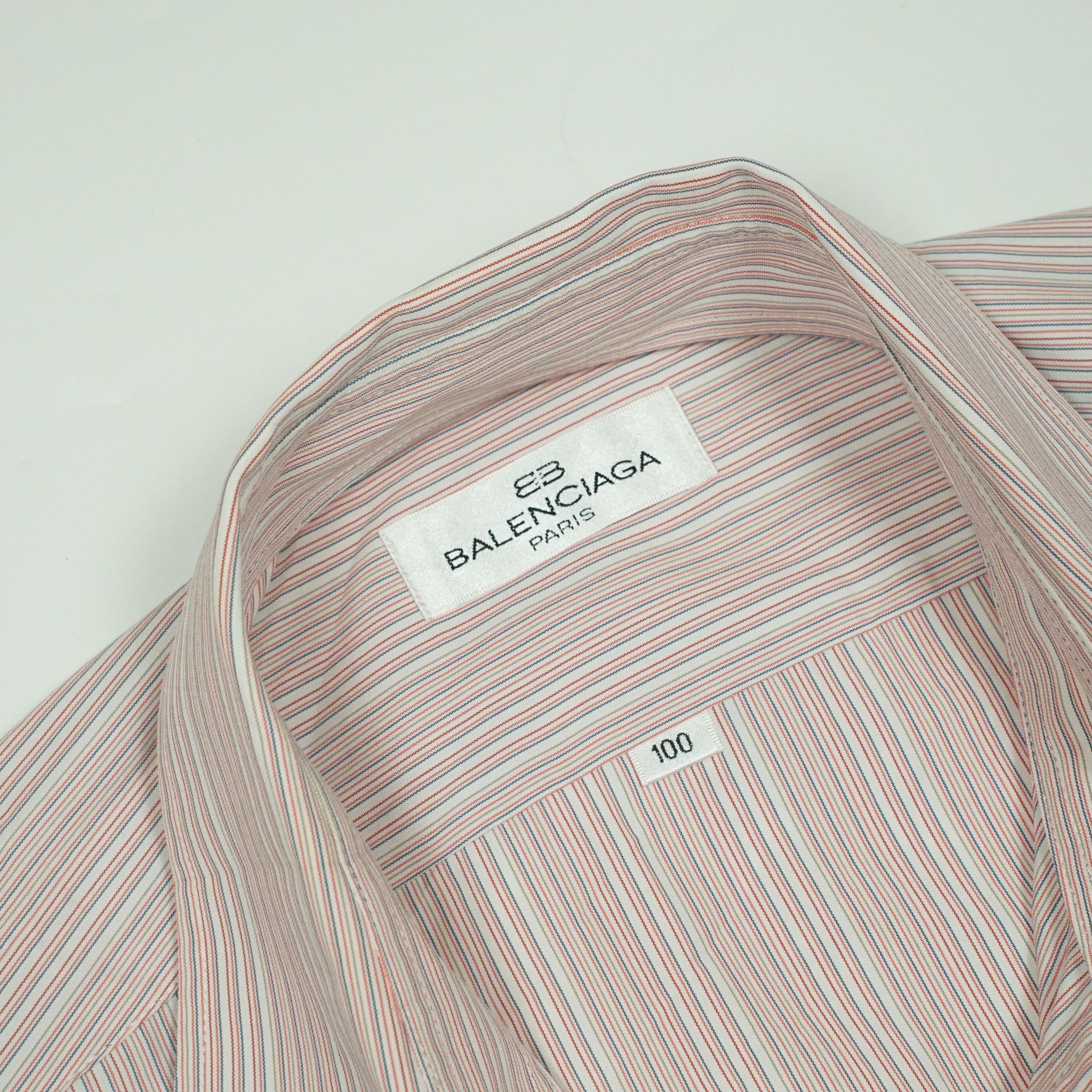 Balenciaga *NoTariff 90s Balenciaga Stripe Shirt Size US S / EU 44-46 / 1 - 4 Thumbnail