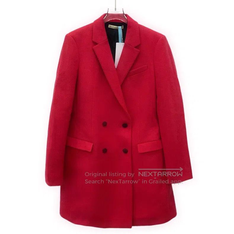 Balenciaga Balenciaga Red Wool Reversible Double Breasted Long Sleeve Size S / US 4 / IT 40 - 1 Thumbnail