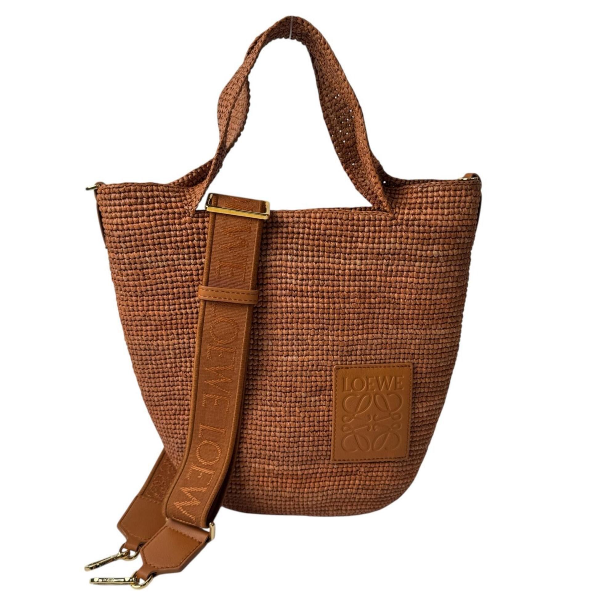 Loewe LOEWE Mini Slit Bag, Raffia x Leather, 2-way Tote Shoulder Crossbody Bag for Women Size ONE SIZE - 1 Thumbnail