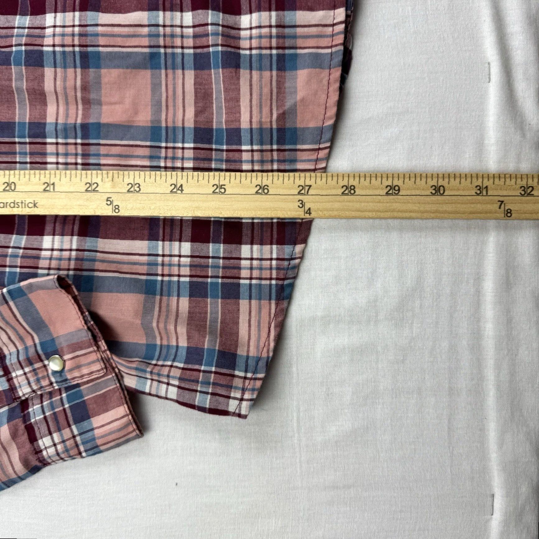 Wrangler Vintage Wrangler Cowgirl Shirt Women XL Pink Red Plaid Western Y2K Pearl Snap Size XL / US 12-14 / IT 48-50 - 5 Thumbnail