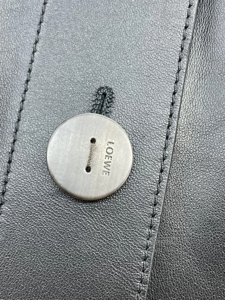 Loewe Loewe Classic Black Leather Jacket Size XS / US 0-2 / IT 36-38 - 3 Thumbnail