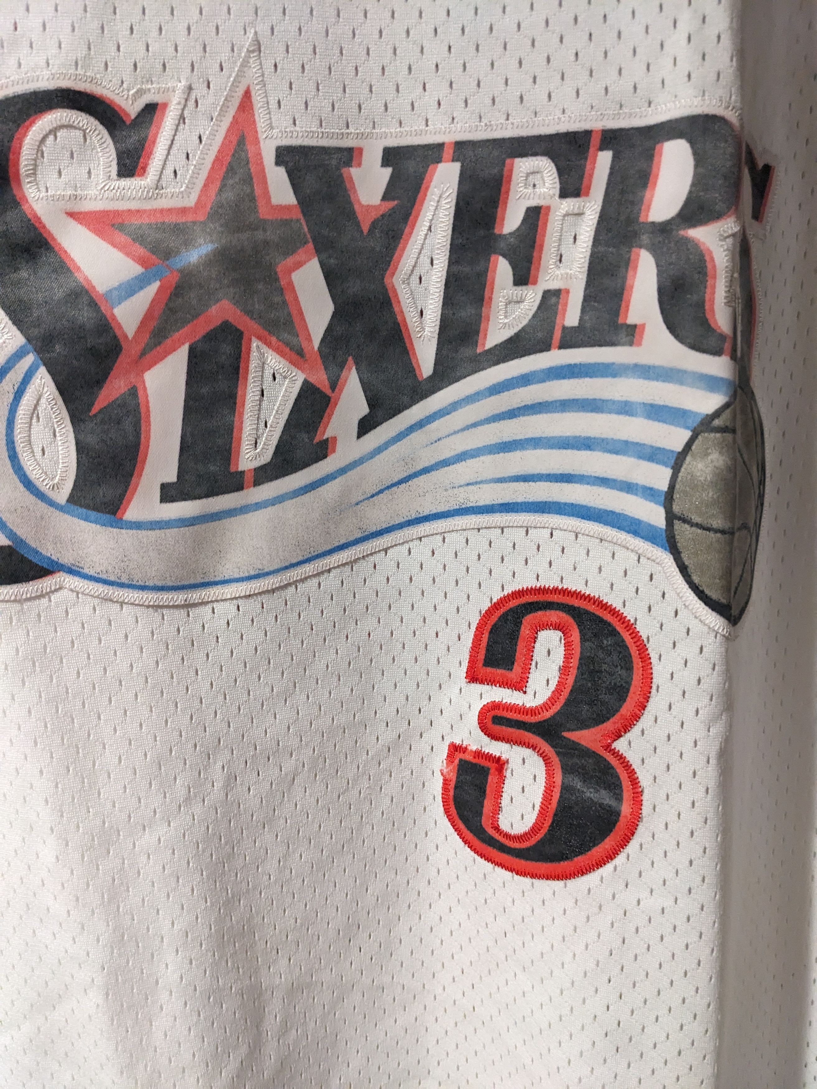NBA × Vintage Vintage Y2K Philadelphia 76ers Iverson Basketball Jersey Size US XL / EU 56 / 4 - 2 Thumbnail