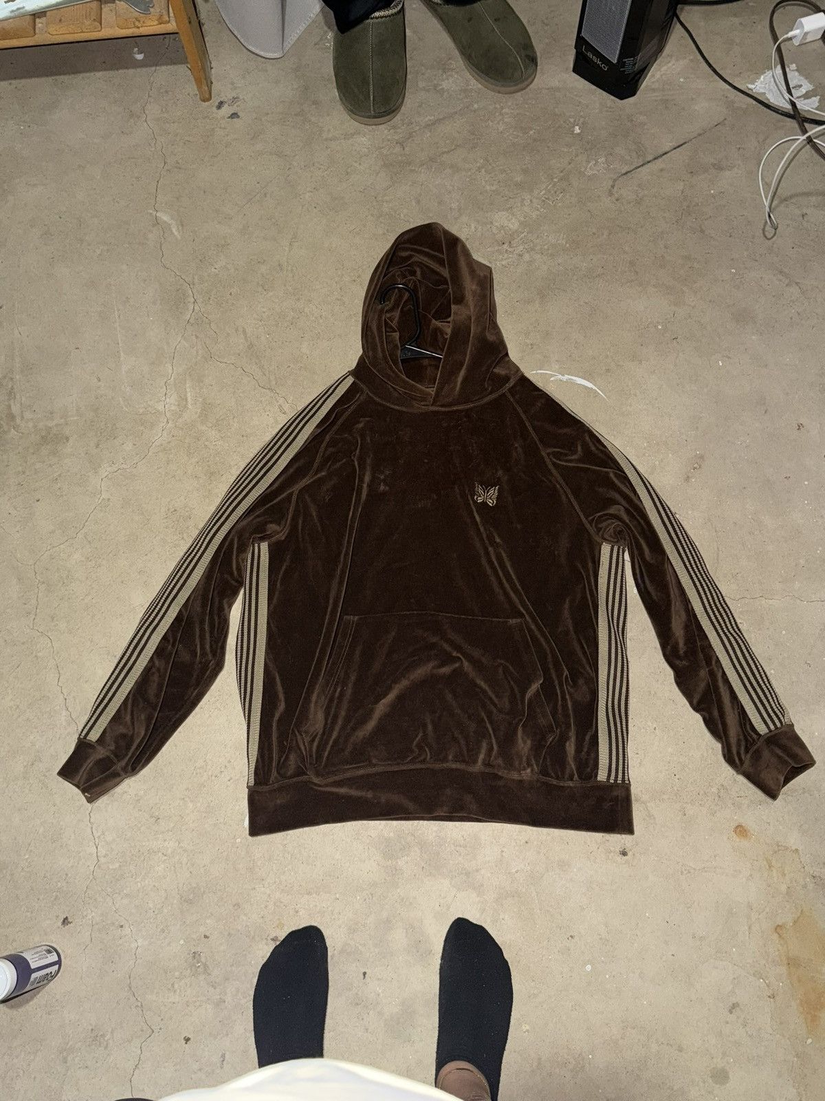 Needles Needles brown Velour Hoodie Size US L / EU 52-54 / 3 - 1 Thumbnail