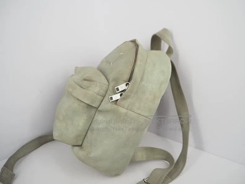 Maison Margiela Maison Margiela Gray-green distressed mini backpack Size ONE SIZE - 2 Thumbnail
