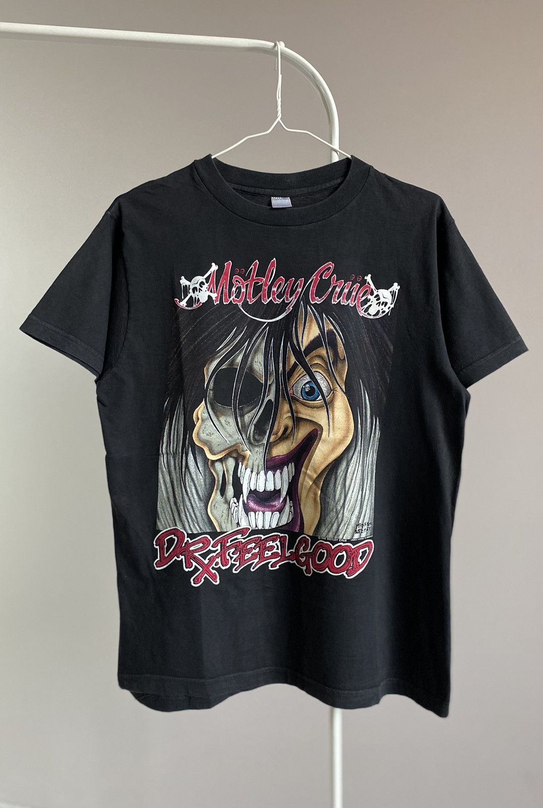image of Band Tees x Vintage 1990 Motley Crue Dr.feelgood American Tour T-Shirt Tee in Black (Size Medium)