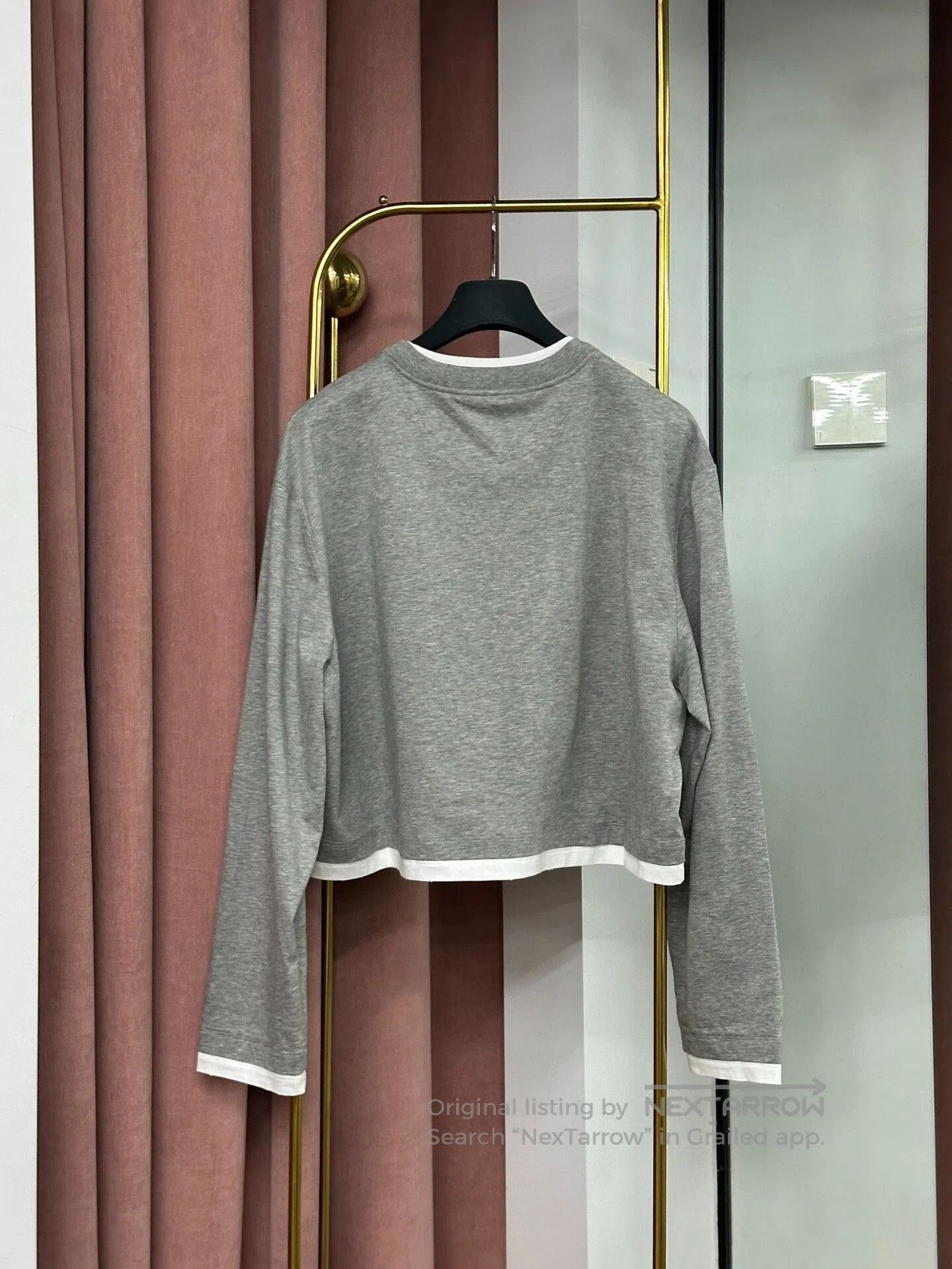 Prada gray long sleeve t. Size US M / EU 48-50 / 2 - 3 Thumbnail
