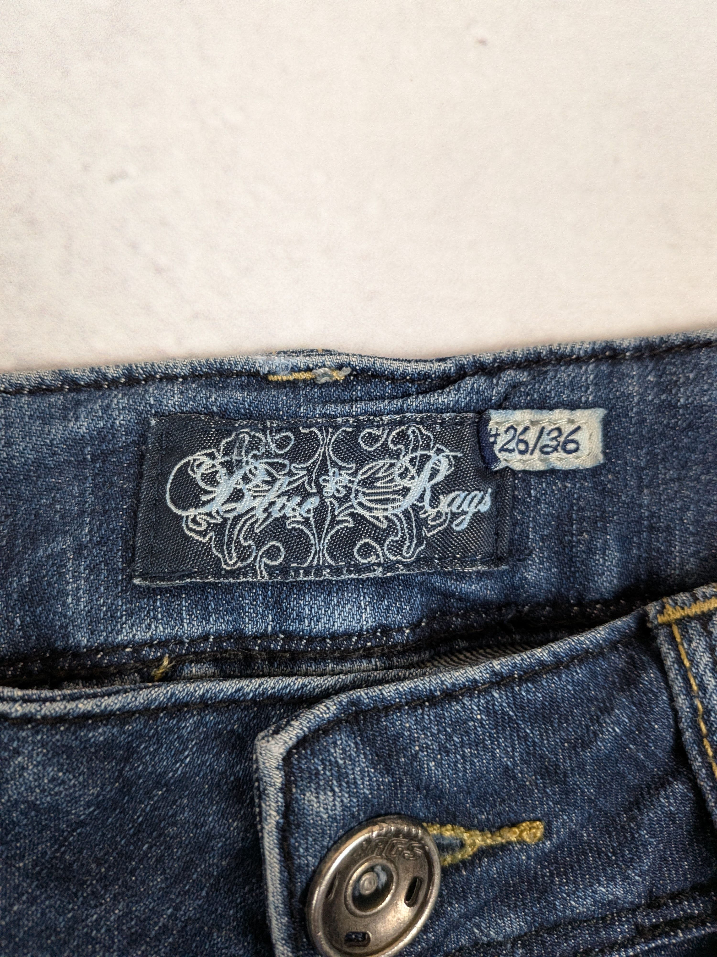 Other Blue Rags Low Rise Flared Jeans Y2K Vintage Denim Size 36 Size 26" / US 2 / IT 38 - 9 Thumbnail