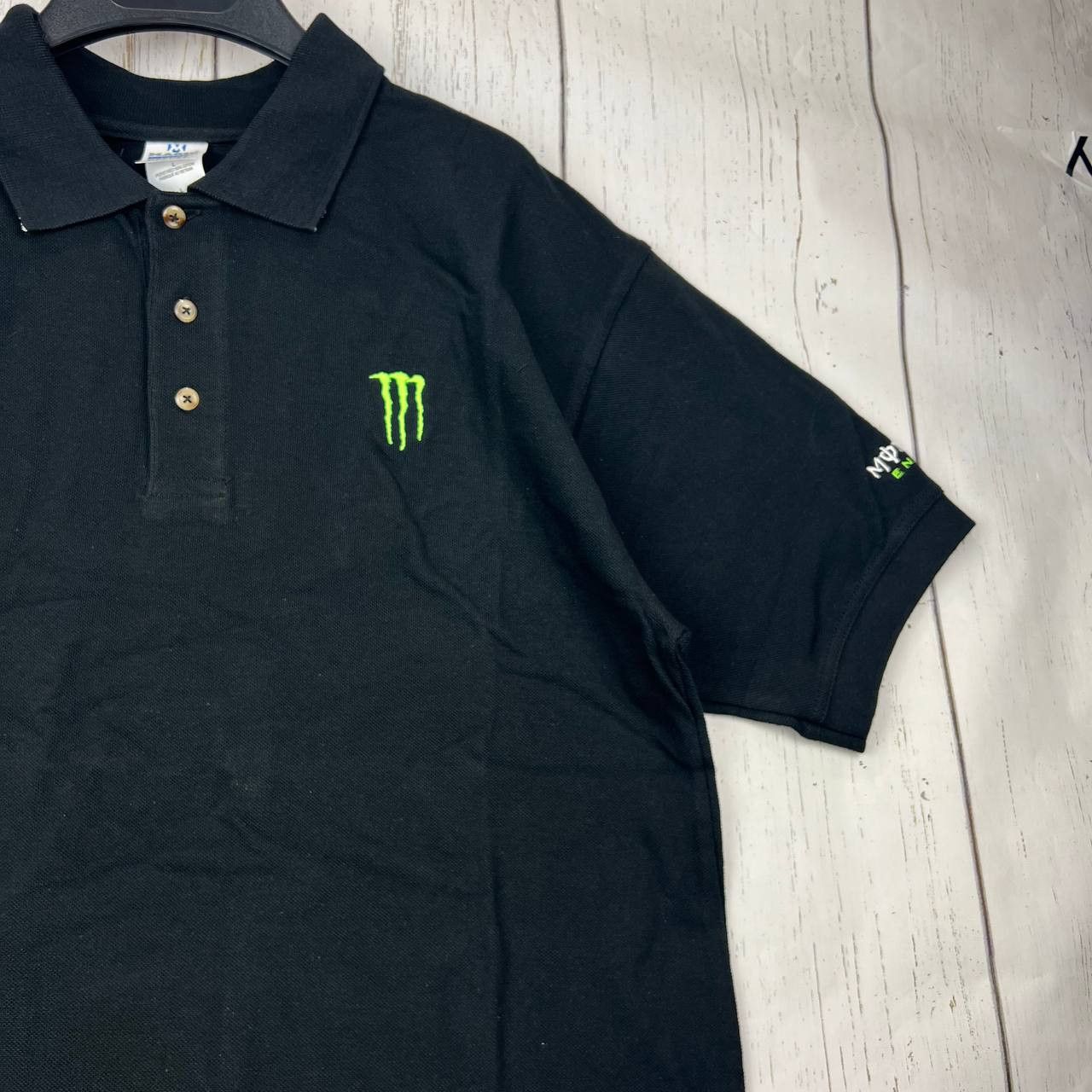 Vintage Vintage Monster Energy Plain Polo Shirt Buttoned Down Large Size US L / EU 52-54 / 3 - 3 Thumbnail