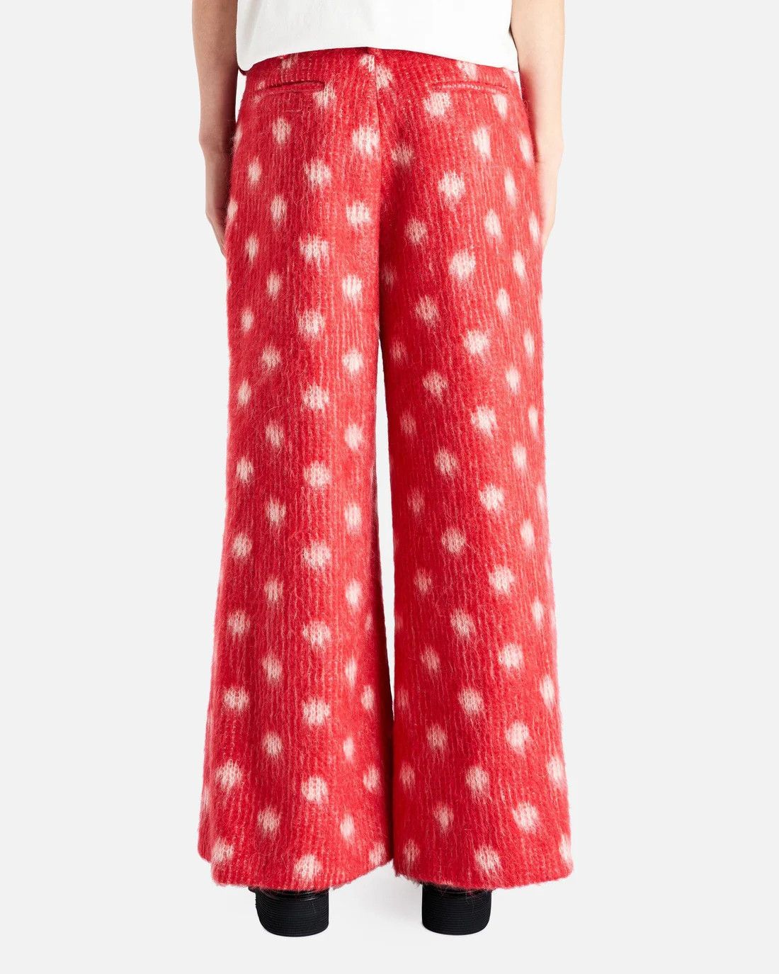 Marni o1w1db11124 Brushed Dots Tulip Wool Trouser in Red Size US 32 / EU 48 - 3 Thumbnail