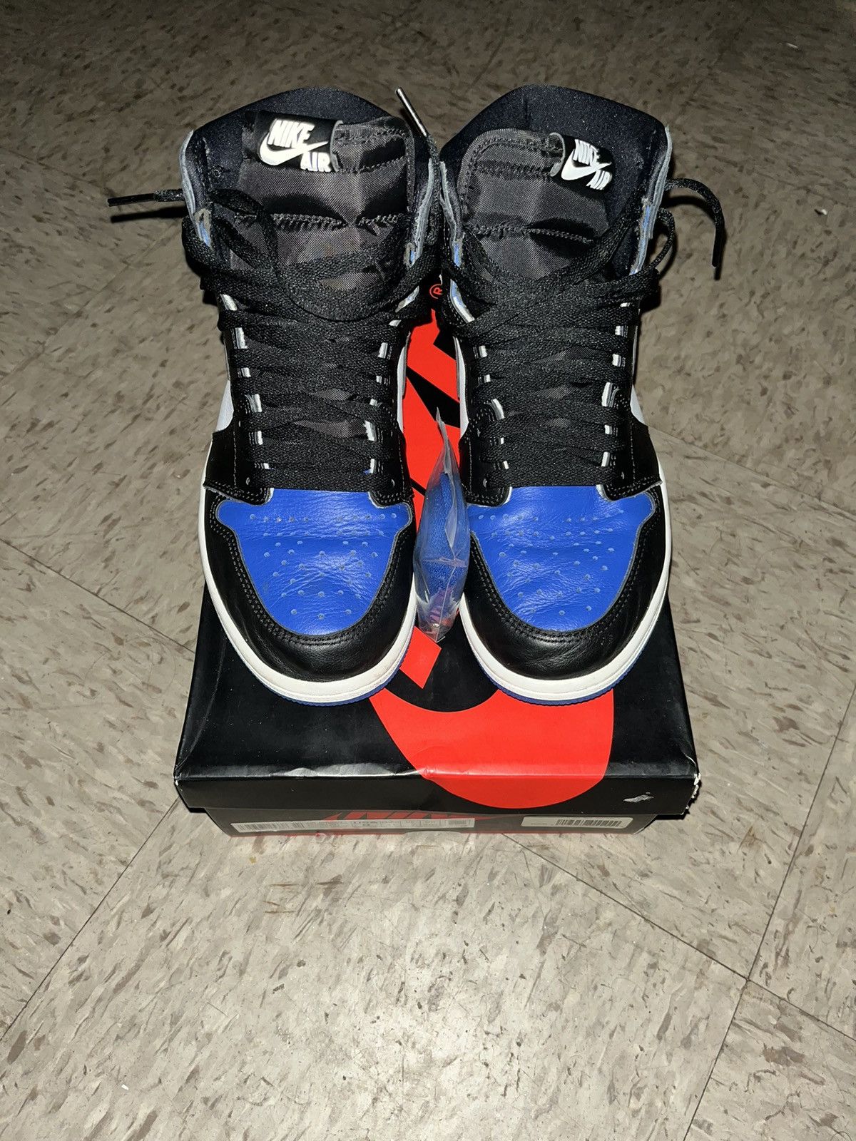 image of Jordan Brand 1 Retro High OG ‘Royal Toe’ Shoes in Blue, Men's (Size 8)