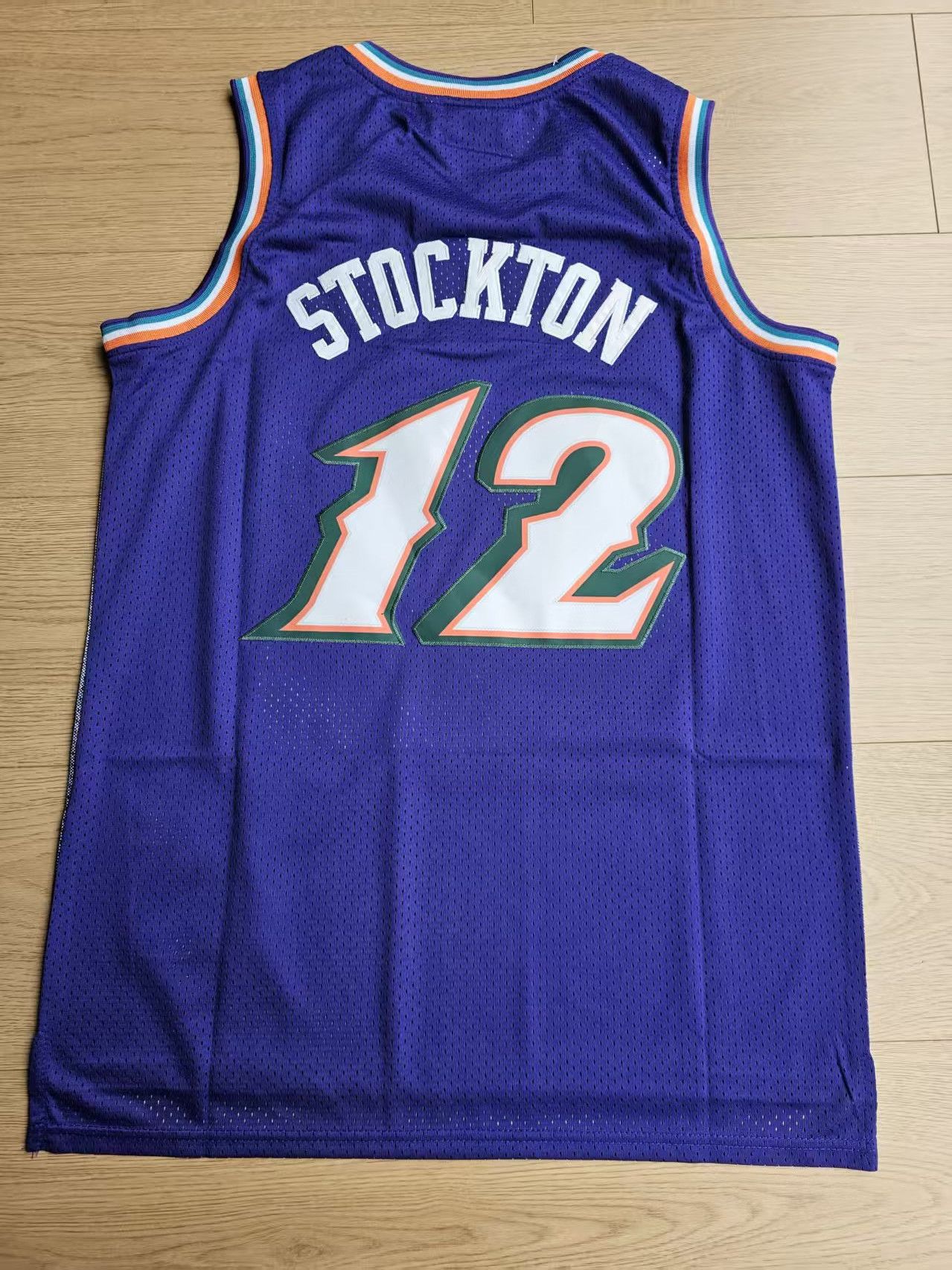 NBA Utah Jazz #12 John Stockton Jersey Stitched Size US M / EU 48-50 / 2 - 2 Thumbnail
