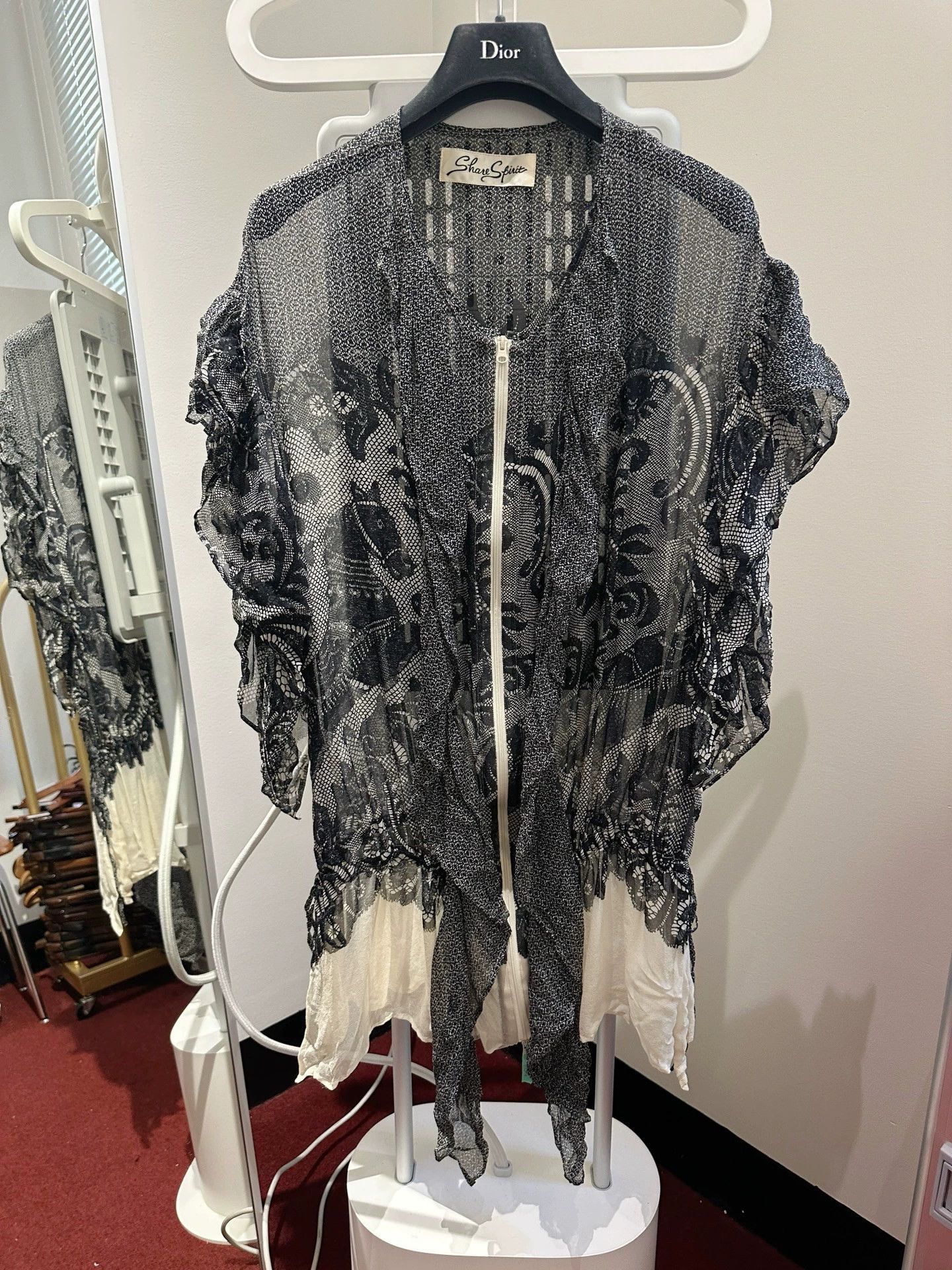 Share Spirit Homme Share Spirit Silk Double Zipper Oversized Jacket Size XS / US 0-2 / IT 36-38 - 1 Thumbnail