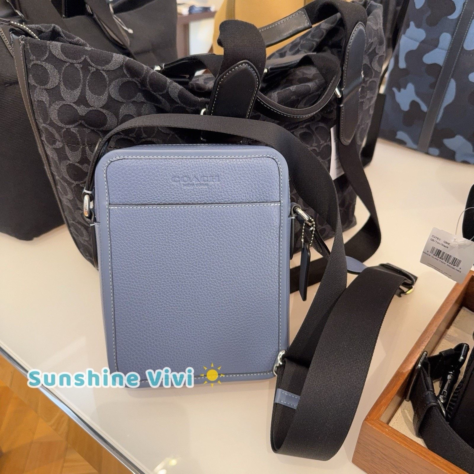 Coach NWT Coach Sullivan Crossbody Bag Leather CAT81 light DENIM Size ONE SIZE - 1 Thumbnail