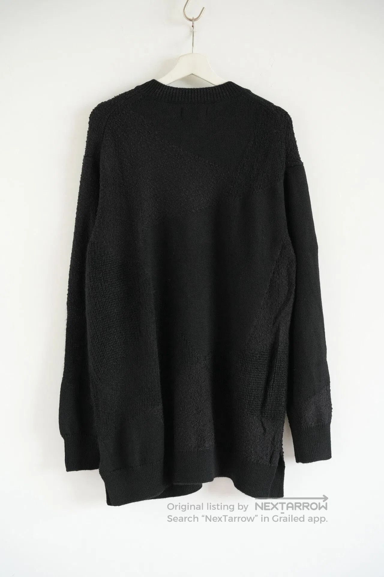 Yohji Yamamoto black oversized textured sweater. Size US L / EU 52-54 / 3 - 2 Thumbnail