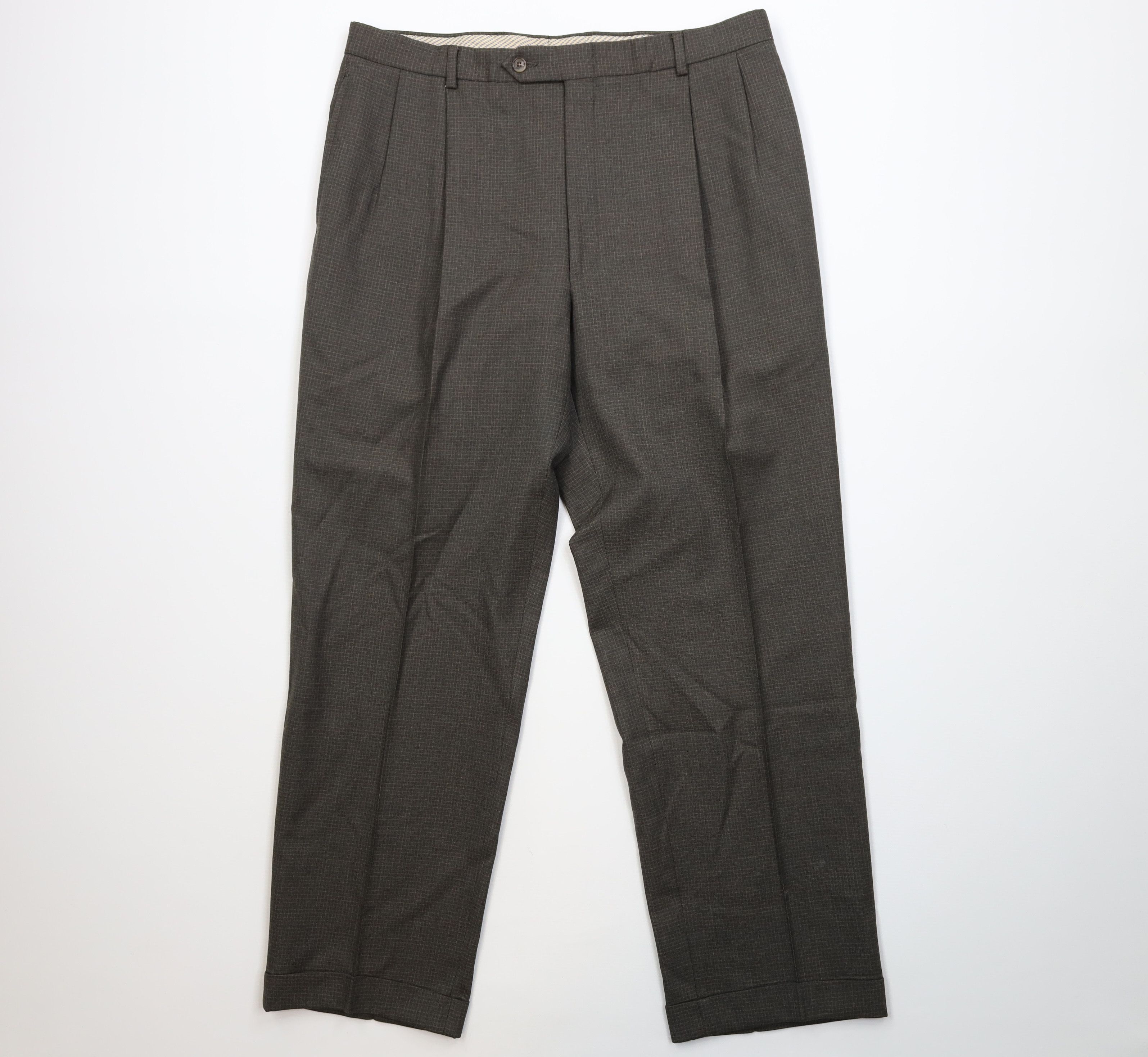 Vintage Vintage 90s Streetwear Wool Knit Wide Leg Chino Pants Size US 34 / EU 50 - 1 Thumbnail
