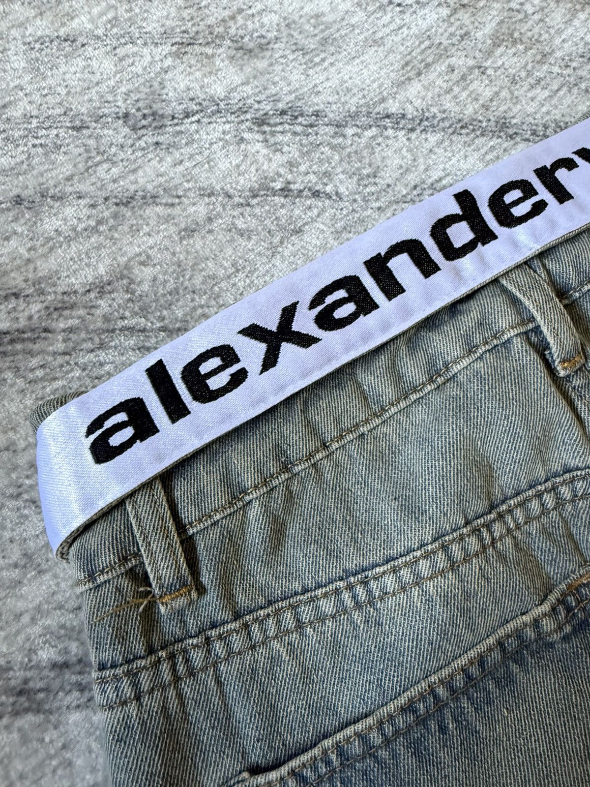 Alexander Wang Alexander Wang Trompe L’oeil Collar Waist Baggy Loose Jeans Size US 27 - 17 Thumbnail