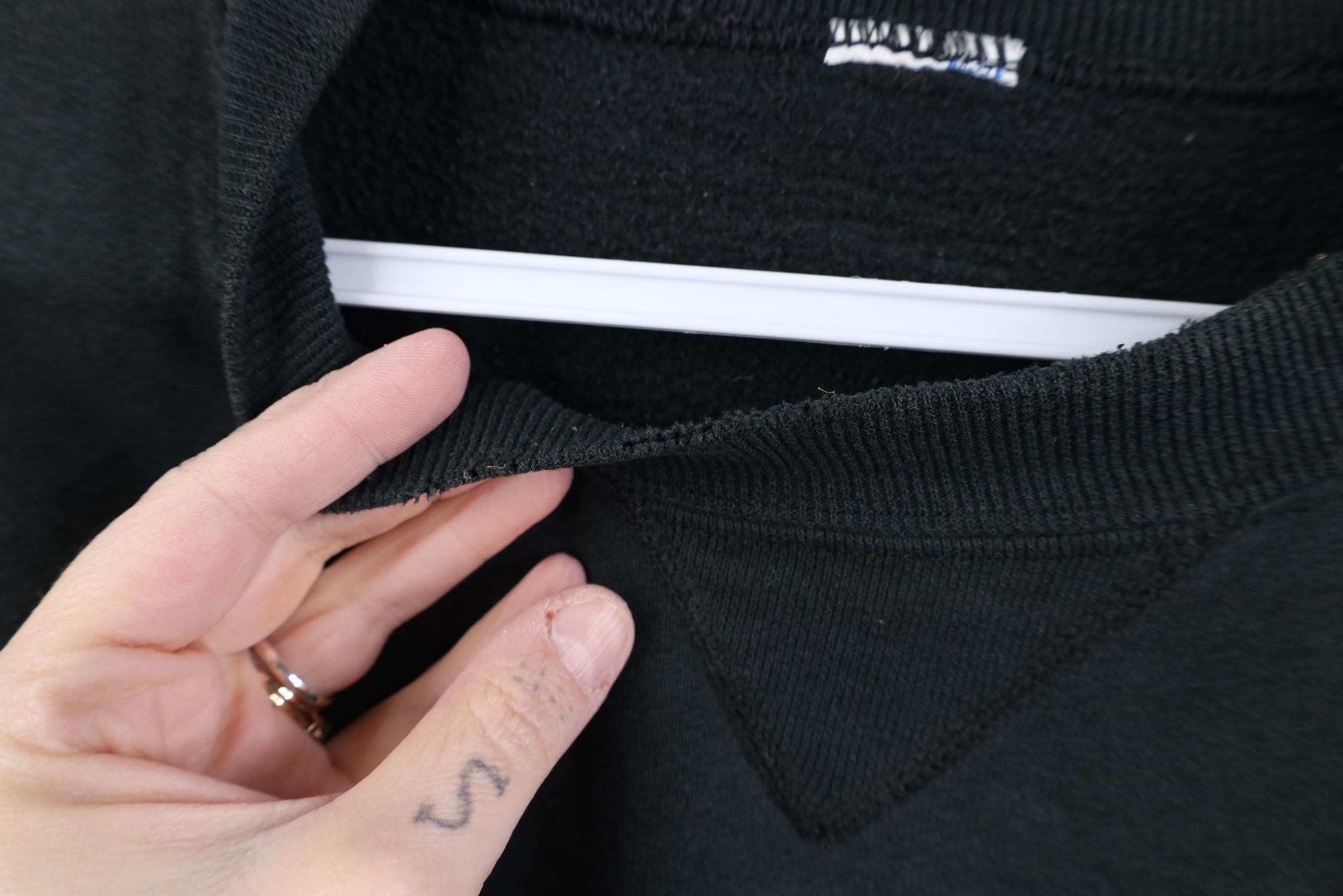Russell Athletic Vintage 90s Russell Athletic Blank Crewneck Sweatshirt Black Size US XL / EU 56 / 4 - 4 Thumbnail